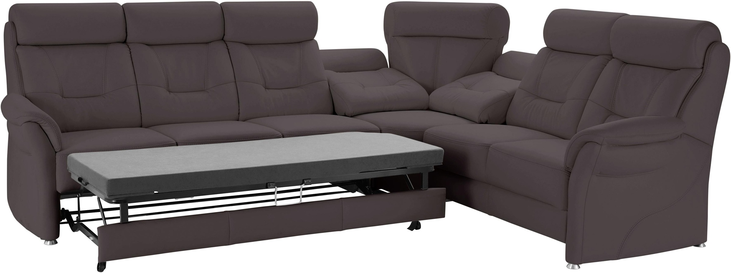 Places of Style Ecksofa »Sardinien L-Form«, mit Kopfteilverstellung, wahlweise mit Bettfunktion