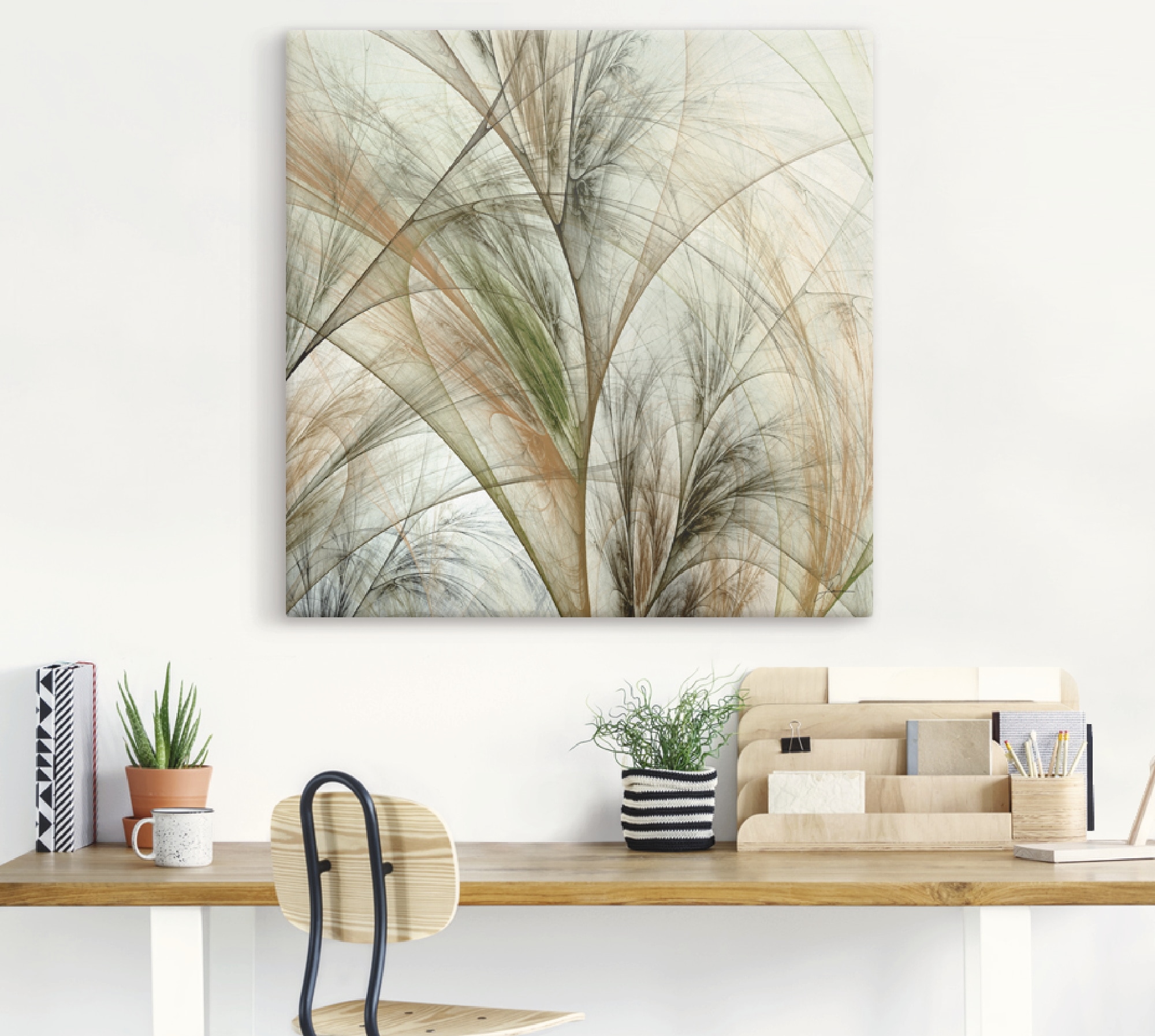 Artland Wandbild »Fraktales Gras IV«, Gräser, (1 St.), als Leinwandbild, Poster in verschied. Grössen