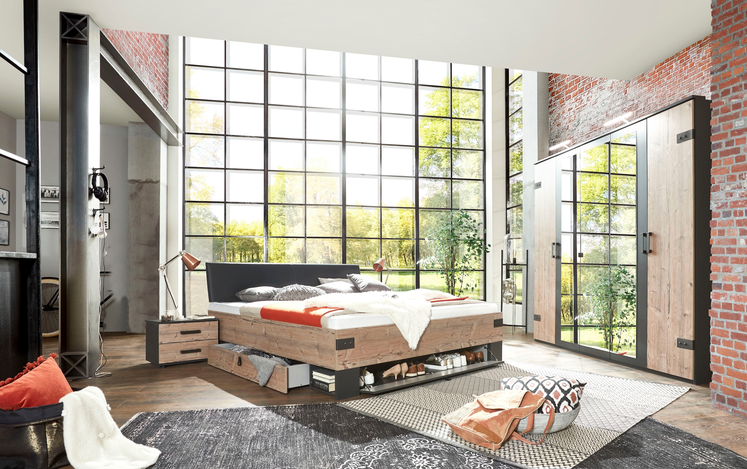 Wimex Ensemble de chambre à coucher »Stockholm, rustikaler Look im Industrial Design« Ensemble,  6-teilig