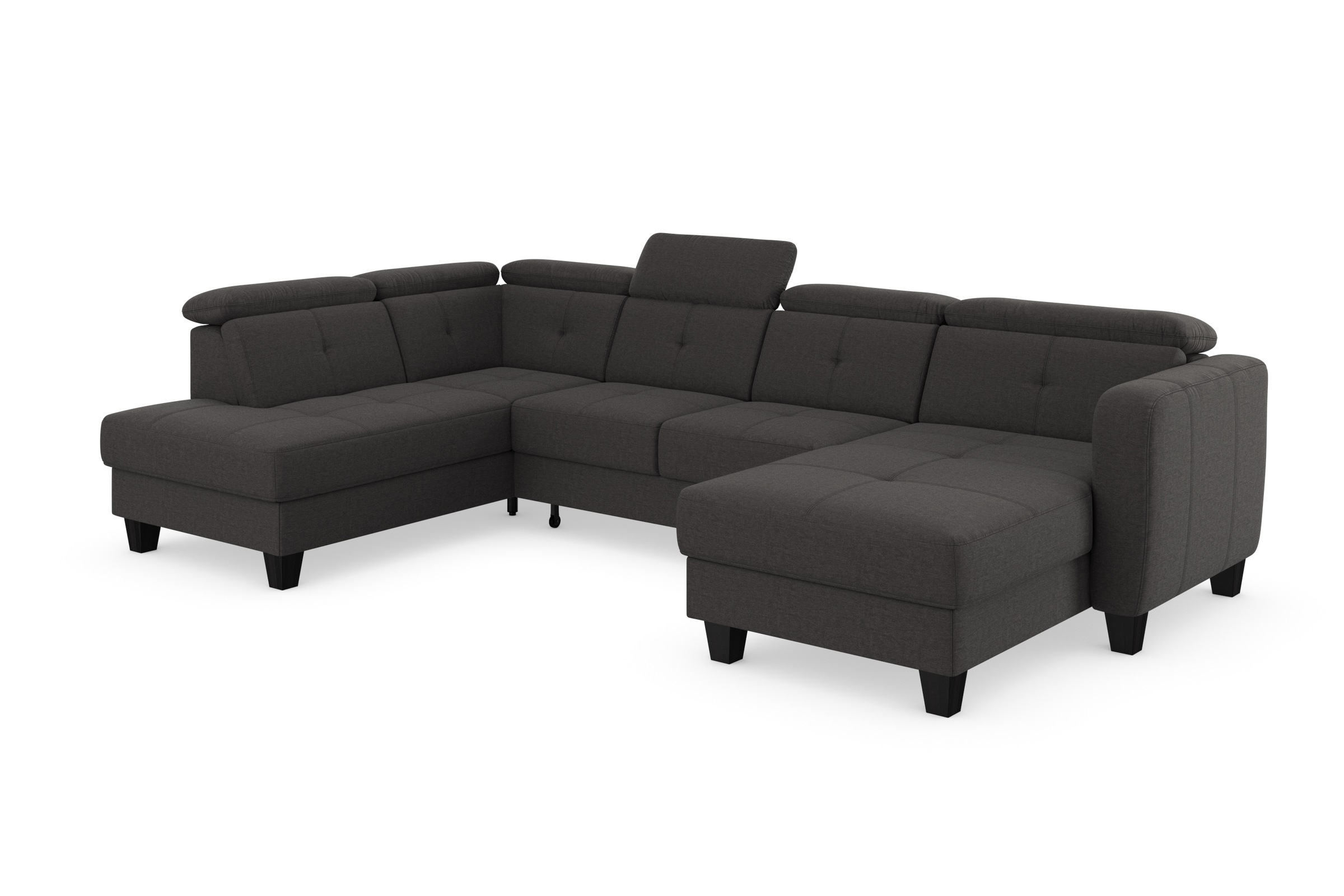 sit&more Wohnlandschaft »Belluci U-Form«, Kopfteilverstellung und Federkern, wahlweise mit Bettfunktion