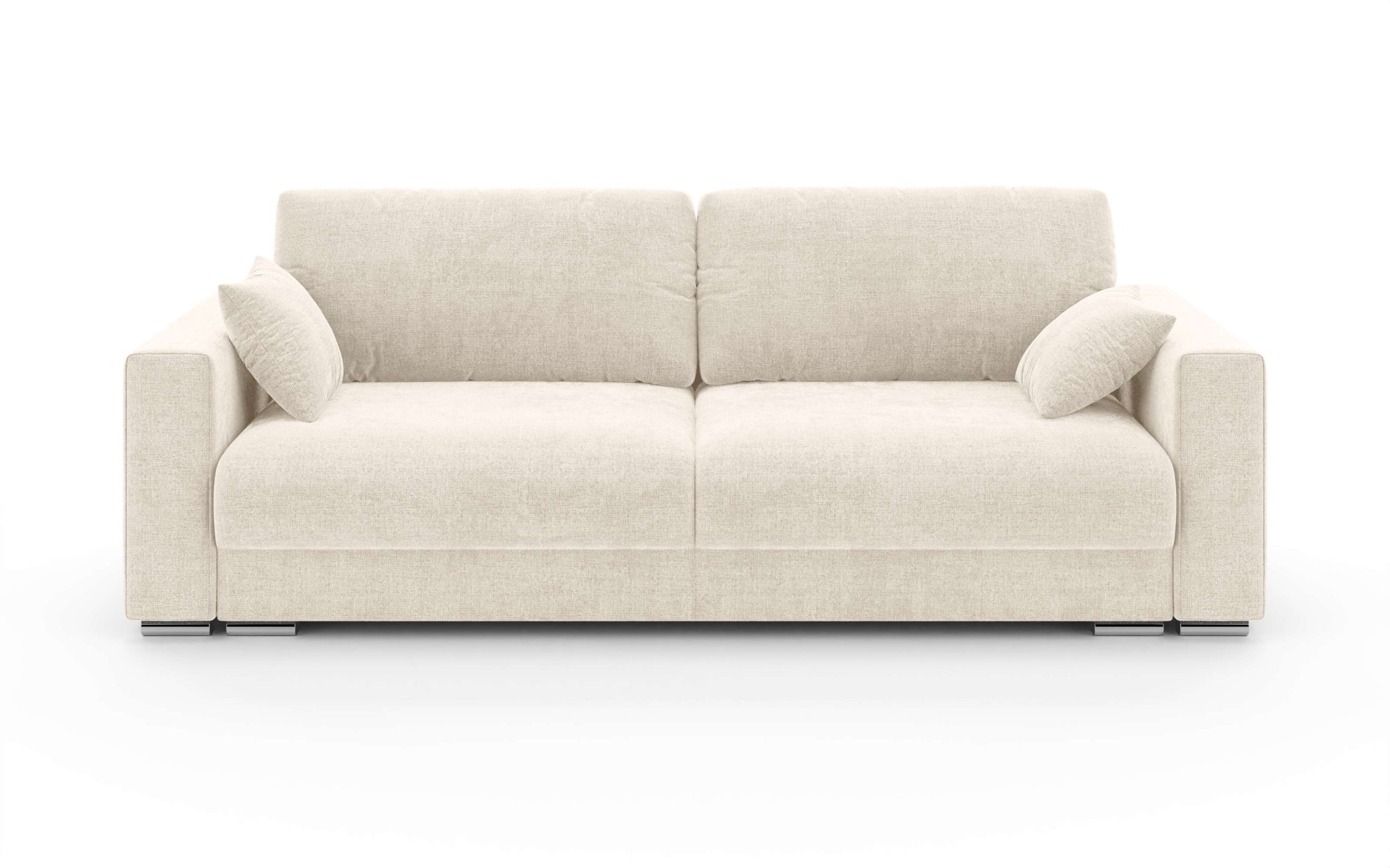 INOSIGN 3-Sitzer »Stevinson Schlafsofa mit Bettkasten, Masse B/H/T: 229/87/97 cm«, mit Wellenunterfederung, 2 Rückenkissen und 2 Zierkissen