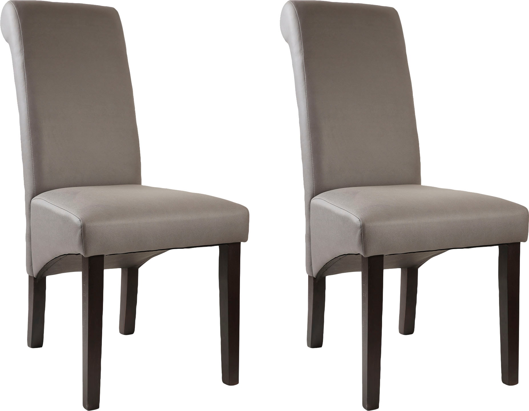 Home affaire 4-Fussstuhl »Rito«, (Set), 2 St., Microfaser, Gestell Buche natur oder wenge lackiert