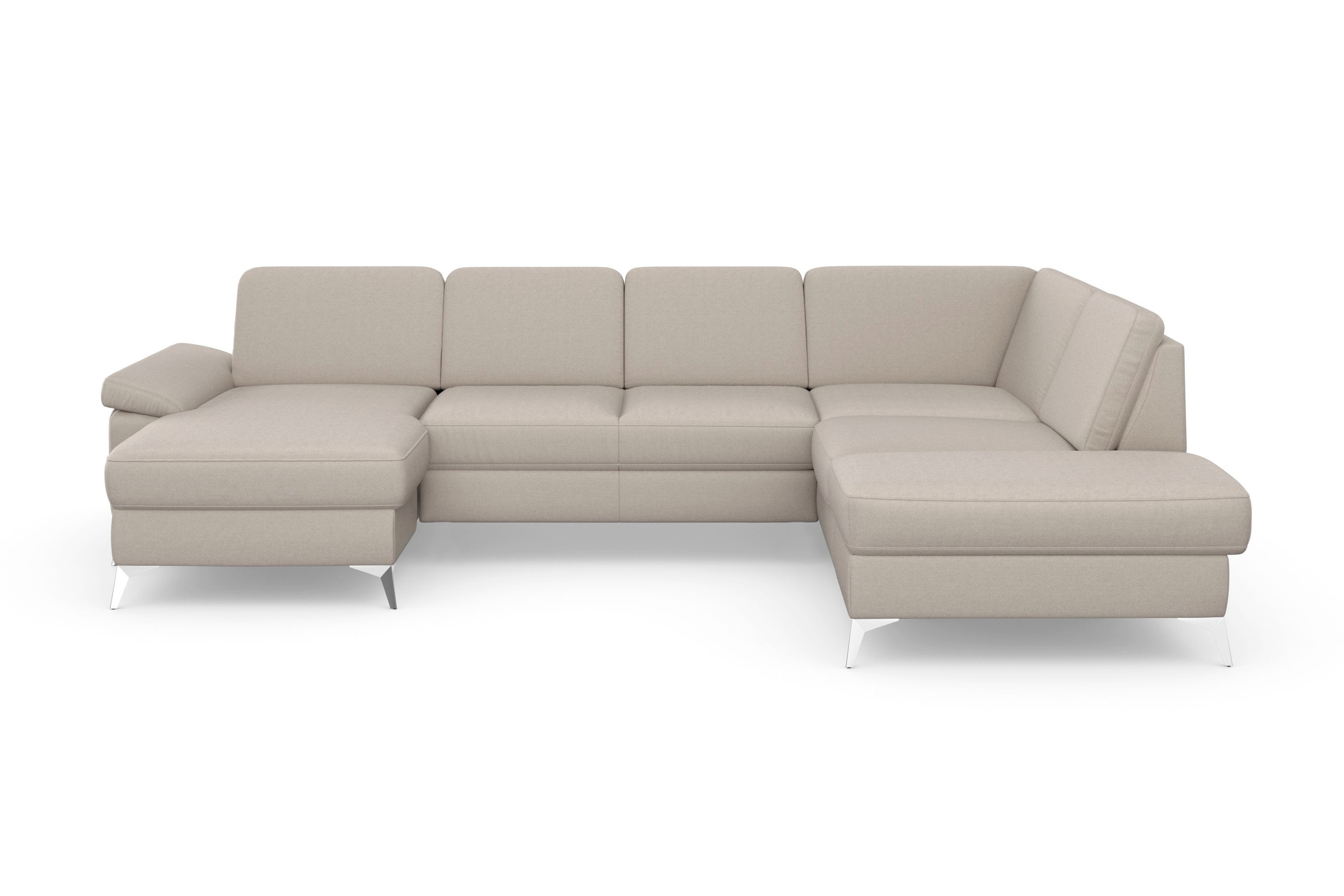 sit&more Wohnlandschaft »Padua U-Form« inklusive Sitztiefenverstellung, Armteilfunktion und Federkern