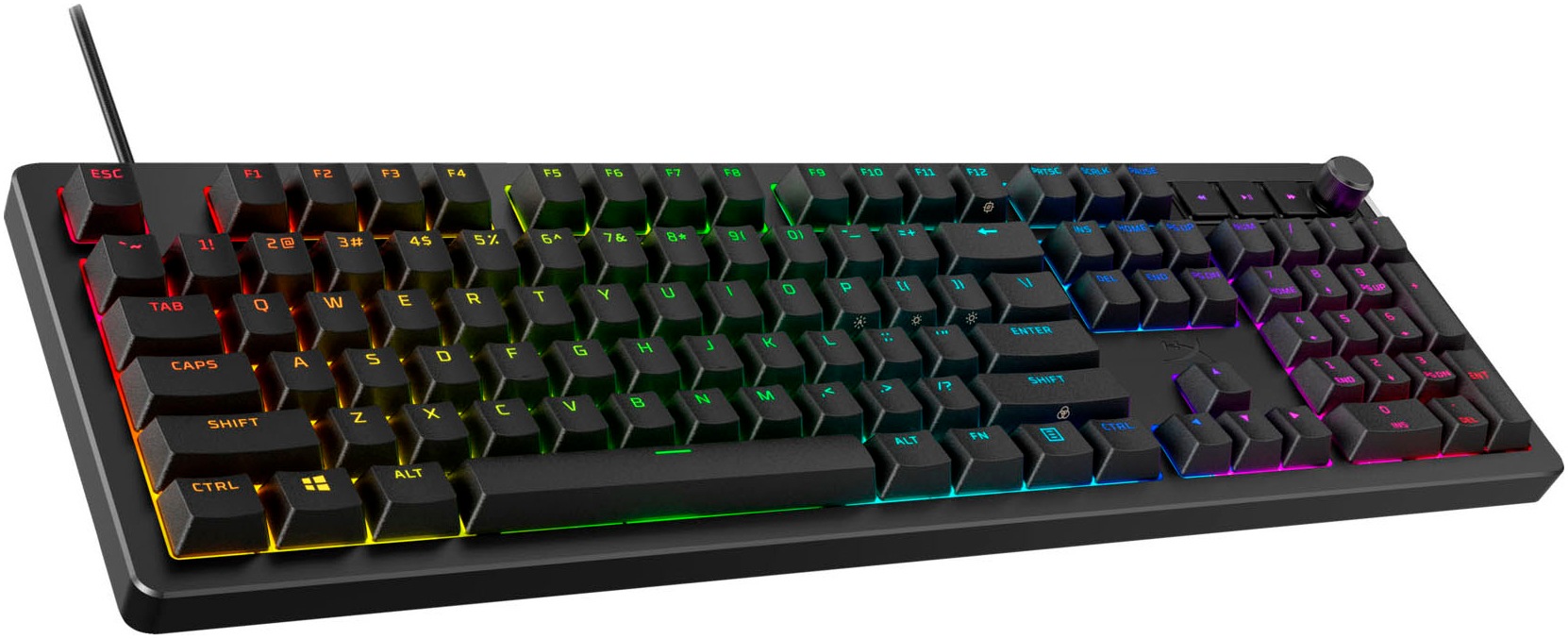 HyperX Gaming-Tastatur »Alloy Rise«, (Ziffernblock-Fn-Tasten-Profil-Speicher-Gaming-Modus-verstellbare Füsse)