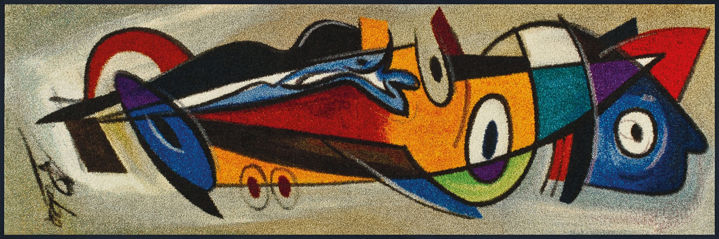 Image of wash+dry by Kleen-Tex Läufer "positive flow I" rechteckig 7 mm Höhe Schmutzfangläufer, modernes Design, rutschhemmend, waschbar