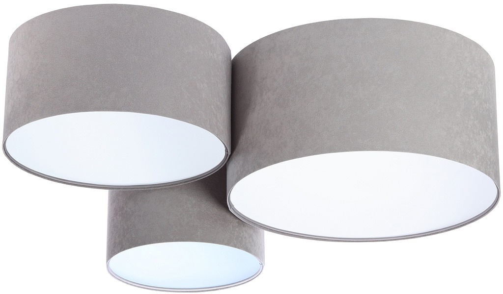 Image of Jens Stolte Leuchten Deckenleuchte »Astrid«, E27, 4 St., 3flammig, Textildeckenleuchte, grau/silber, 3er Stoffdeckenleuchte bei Ackermann Versand Schweiz