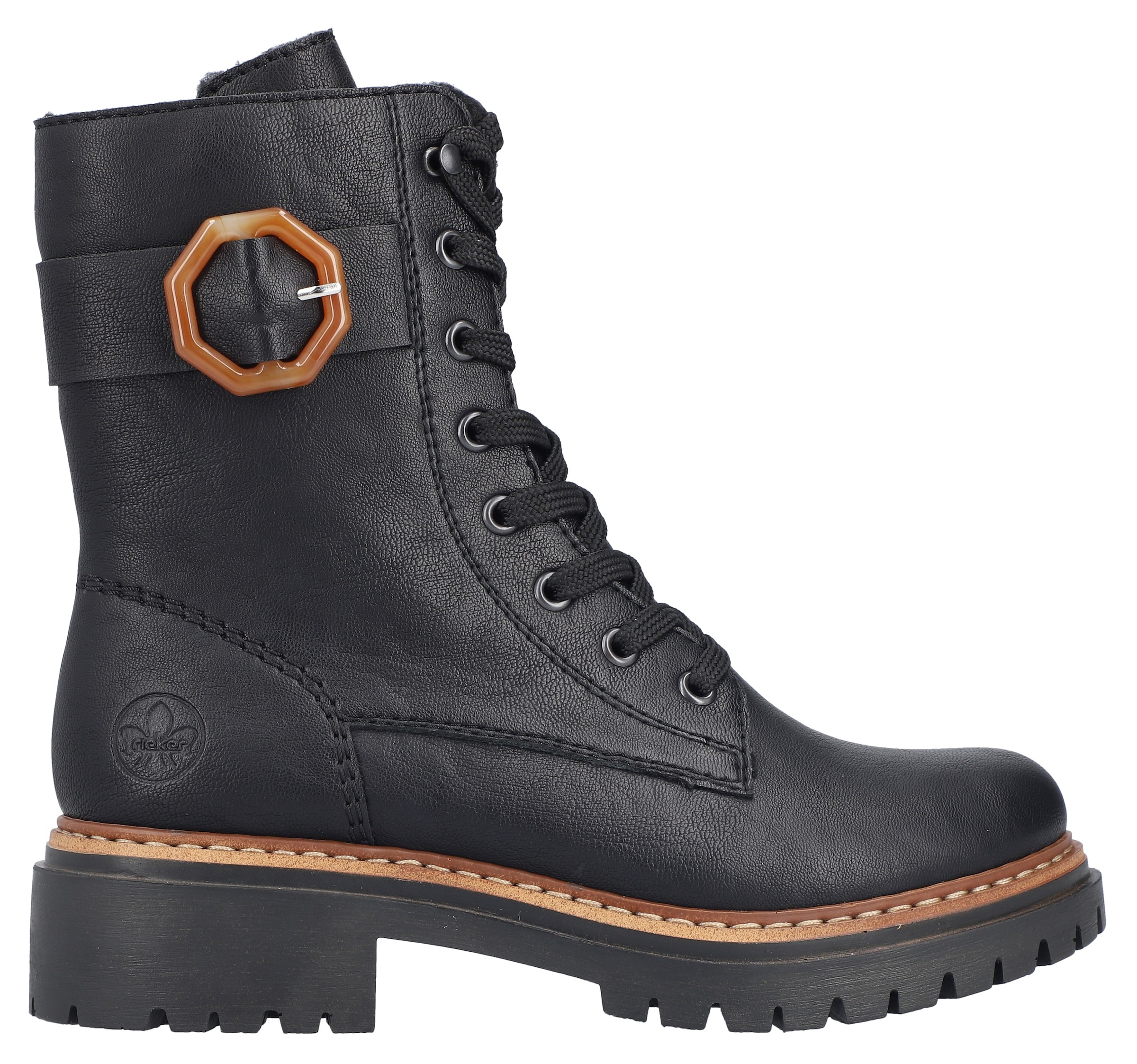 Rieker Winterstiefelette  Schnürboots, Schnürstiefelette, Profilsohle, mit Innenreissverschluss
