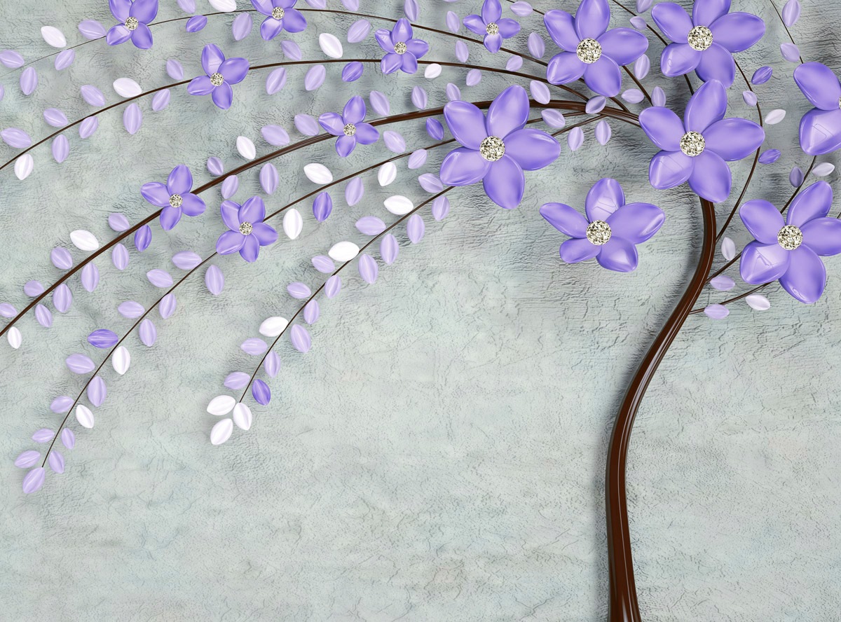 Image of Papermoon Fototapete »Lila Baum«, Vliestapete, hochwertiger Digitaldruck, inklusive Kleister bei Ackermann Versand Schweiz