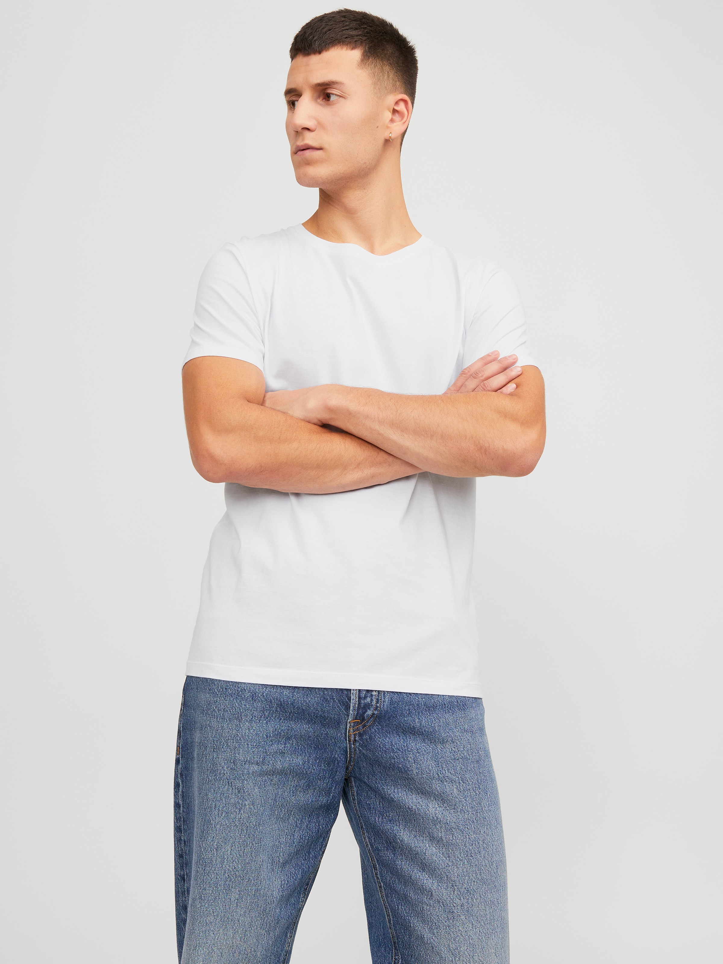 Jack & Jones T-shirt »JJEORGANIC BASIC TEE SS O-NE 5PK MP NOOS« Packung, 5er-Pack, 5 cuis