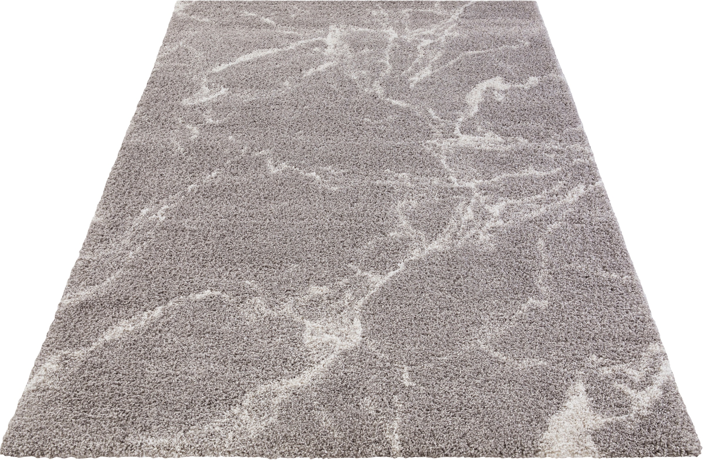 Image of MINT RUGS Hochflor-Teppich »MAYRIN«, rechteckig, 30 mm Höhe, Marmor-Optik, besonders weich durch Microfaser, Wohnzimmer, Schlafzimmer, Robust, Pflegeleicht bei Ackermann Versand Schweiz