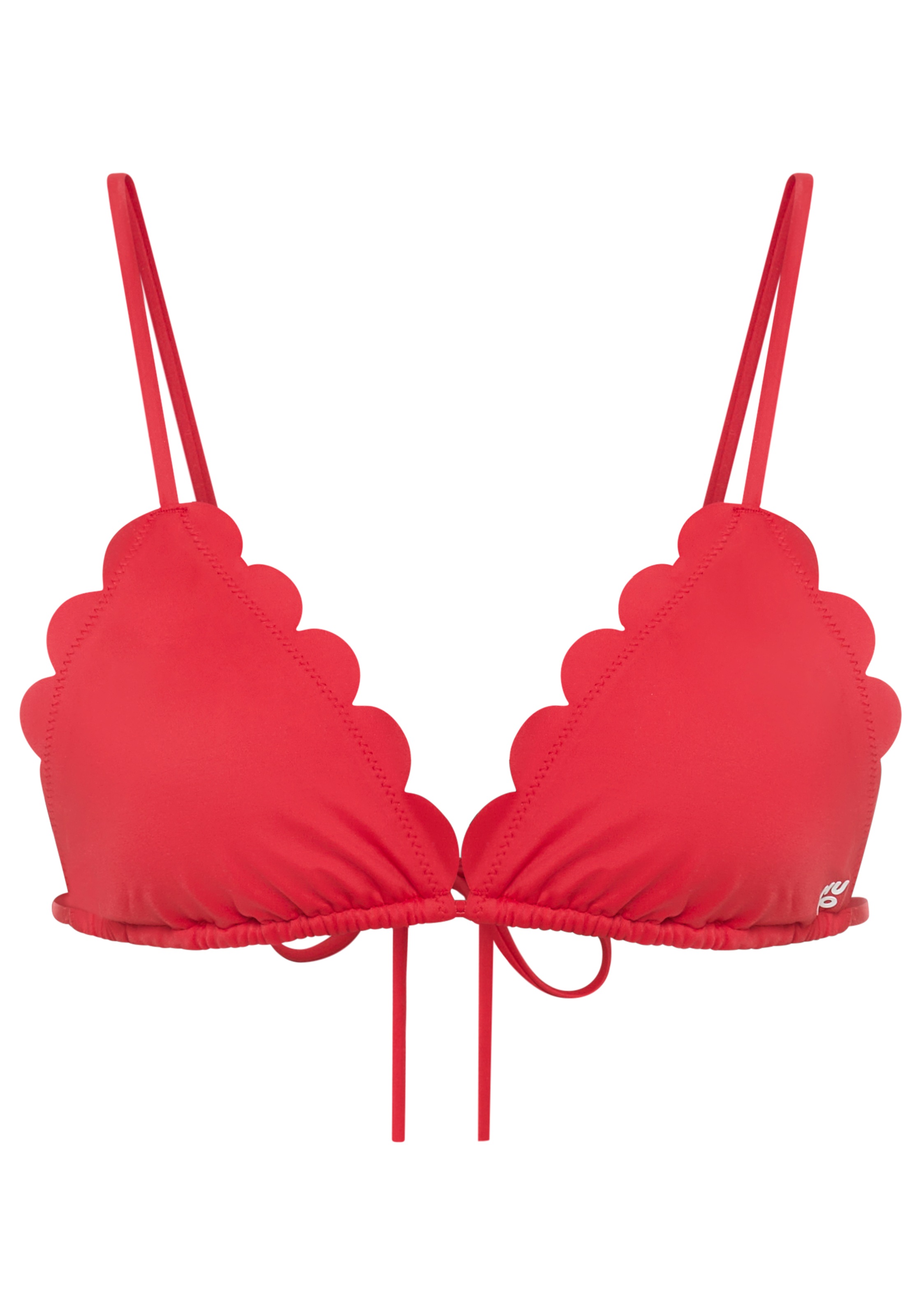 Image of HUGO Underwear Triangel-Bikini-Top wellenförmige Kanten, Bänder zum binden