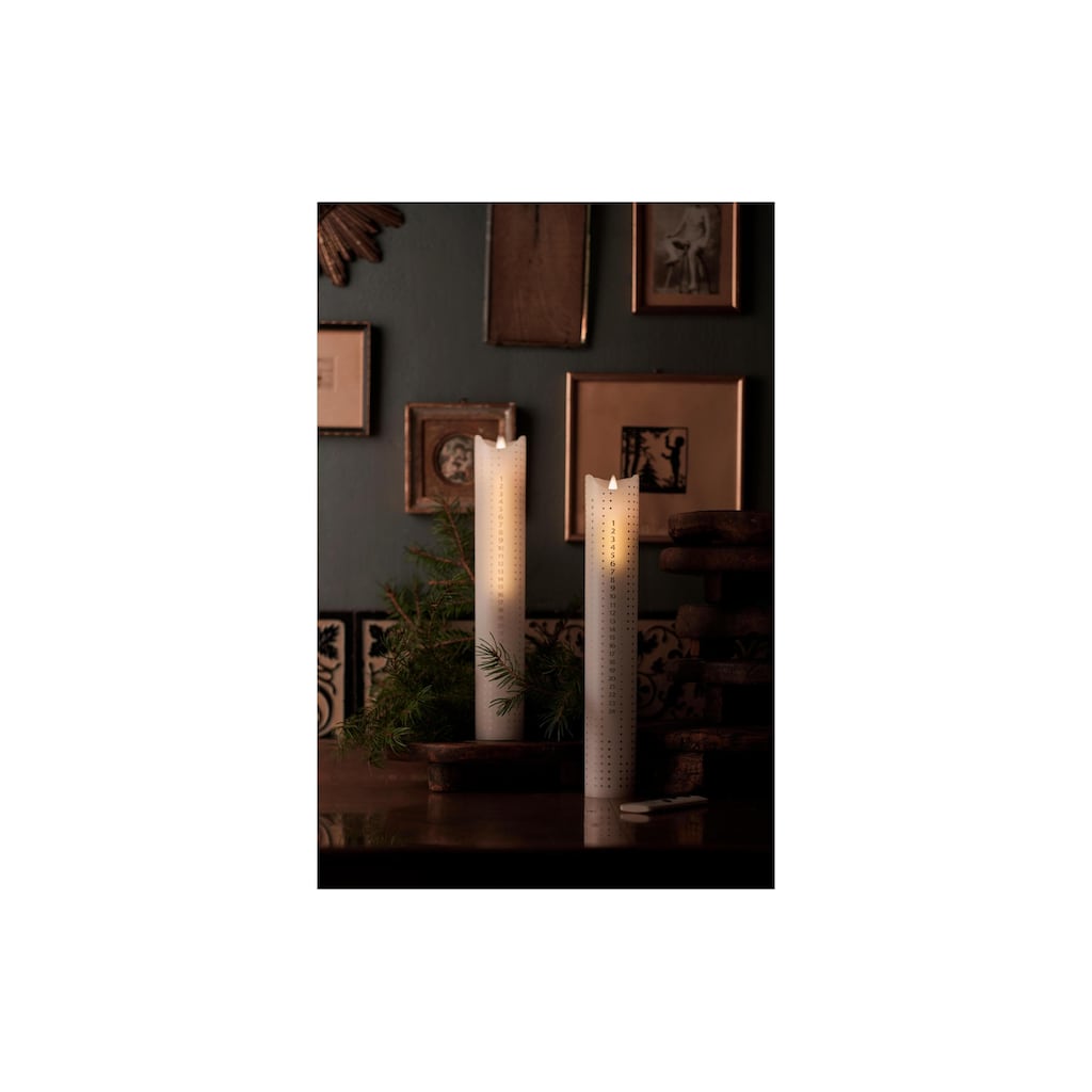 Sirius Adventskerze »LED-Kerze Advent Calendar, Weiss«