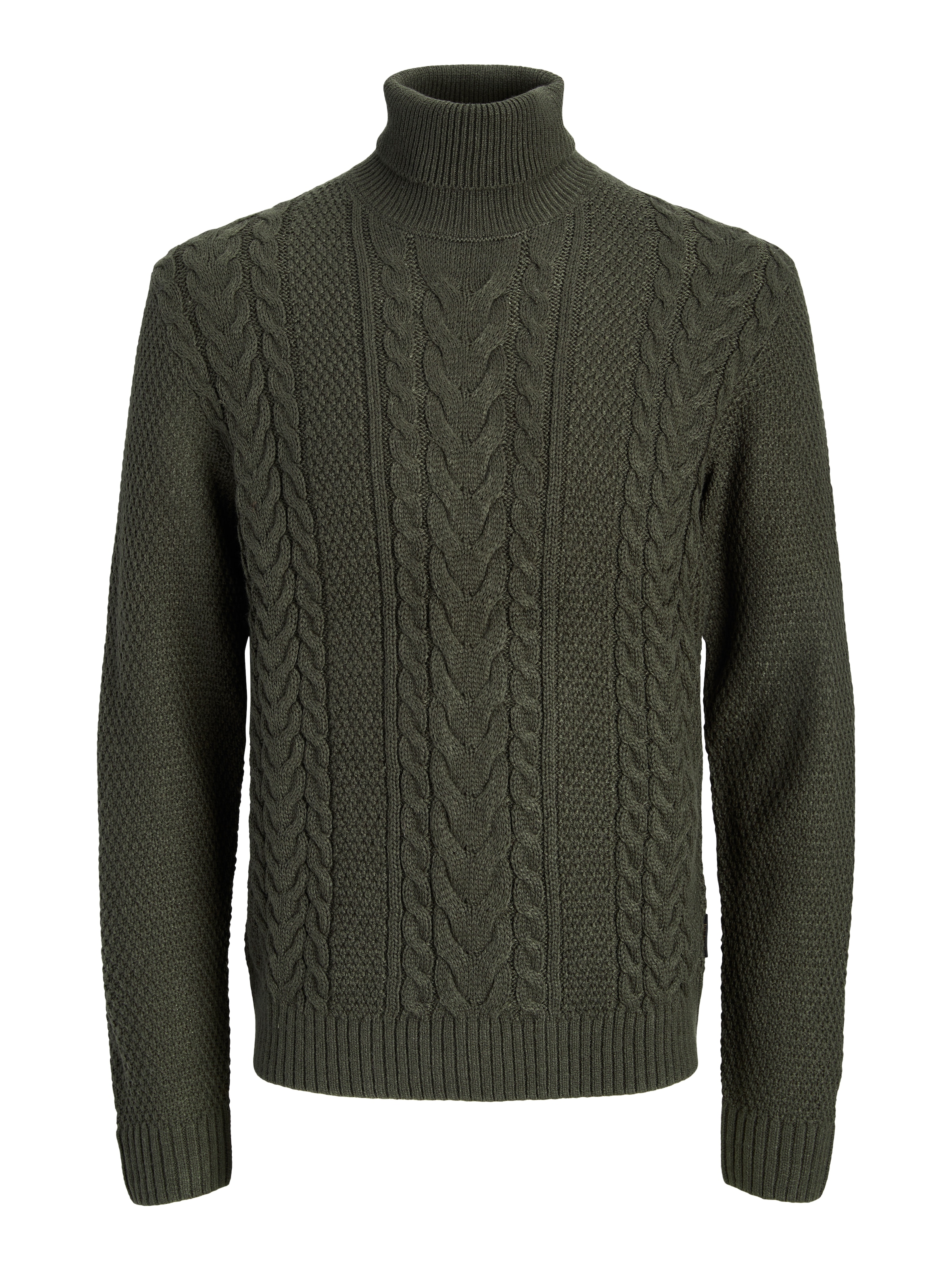 Jack & Jones Pull à col roulé »JJJAMES KNIT ROLL NECK« mélange de matériaux, coupe régulière