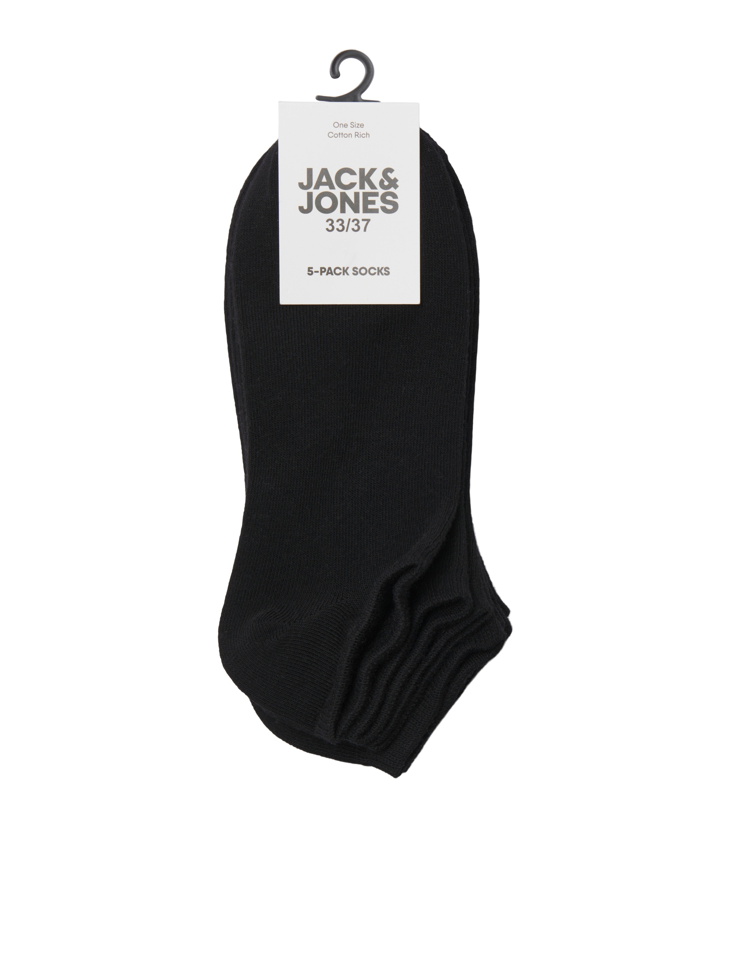 Jack & Jones Junior Chaussettes »JACDONGO im 5er Pack, mit Stretchbund, knöchellang« Paquet, 5 cuis tlg. uni, casual, ajusté, jersey