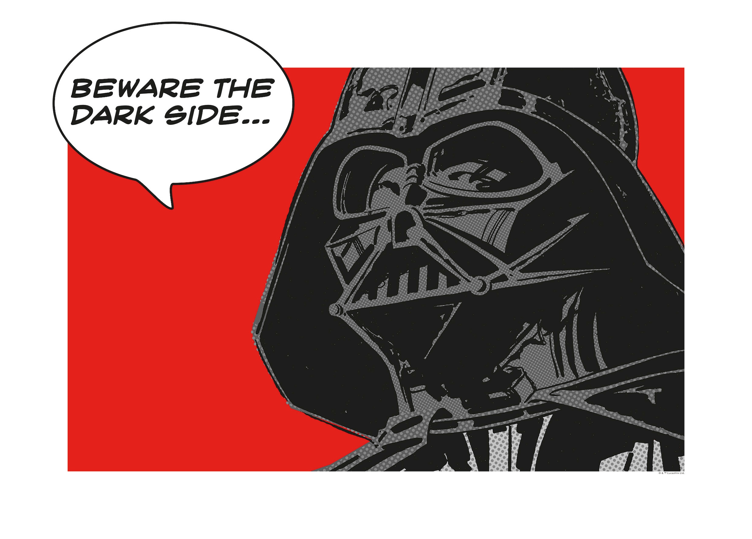 Image of Komar Bild "Star Wars Classic Comic Quote Vader" Star Wars 1 Stk. tlg. Wandbild zur Dekoration im Kinderzimmer - ohne Rahmen