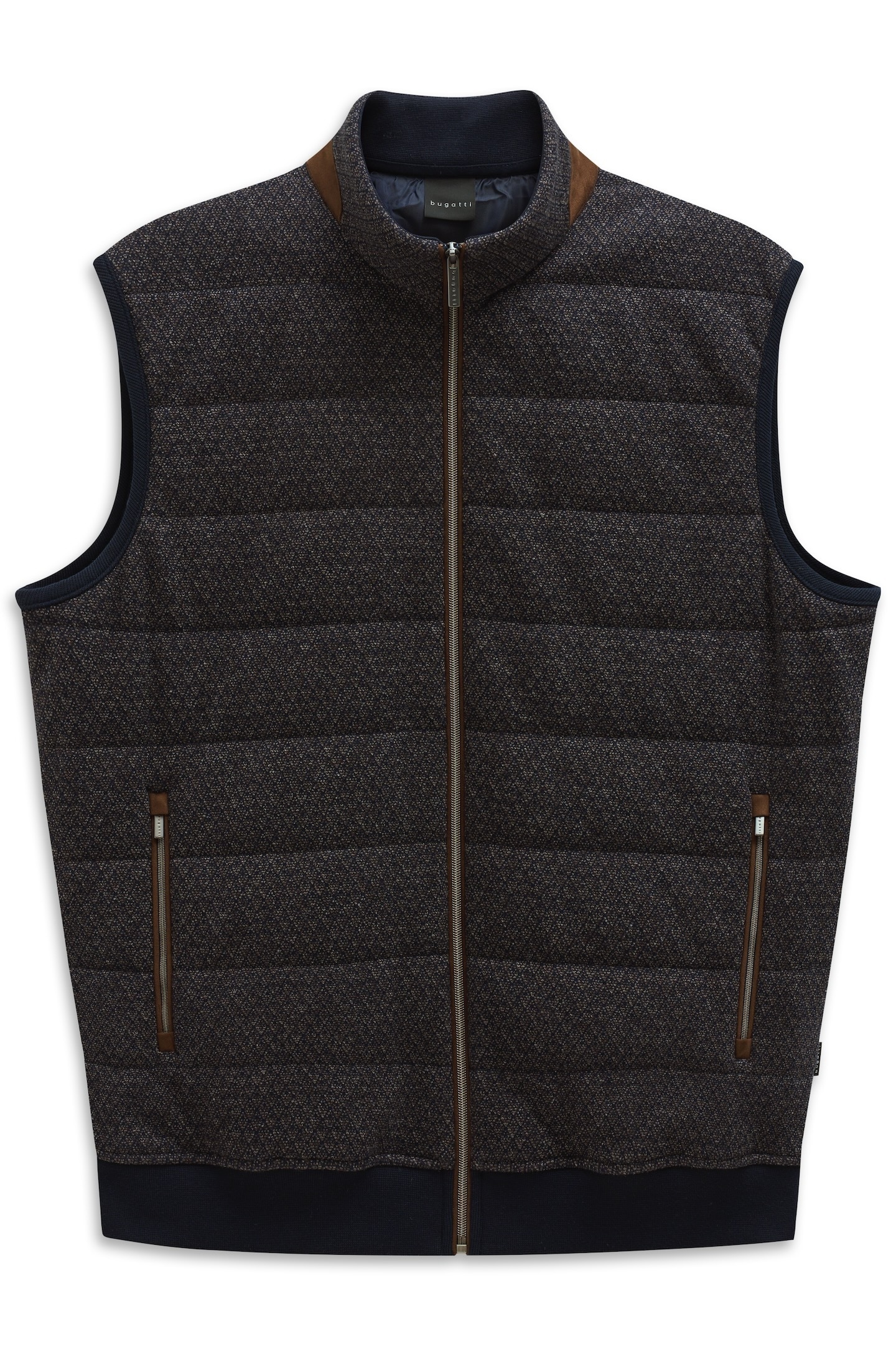 bugatti Gilet de sweat »Regular Fit« mit Stehkragen aus einem Baumwollmix