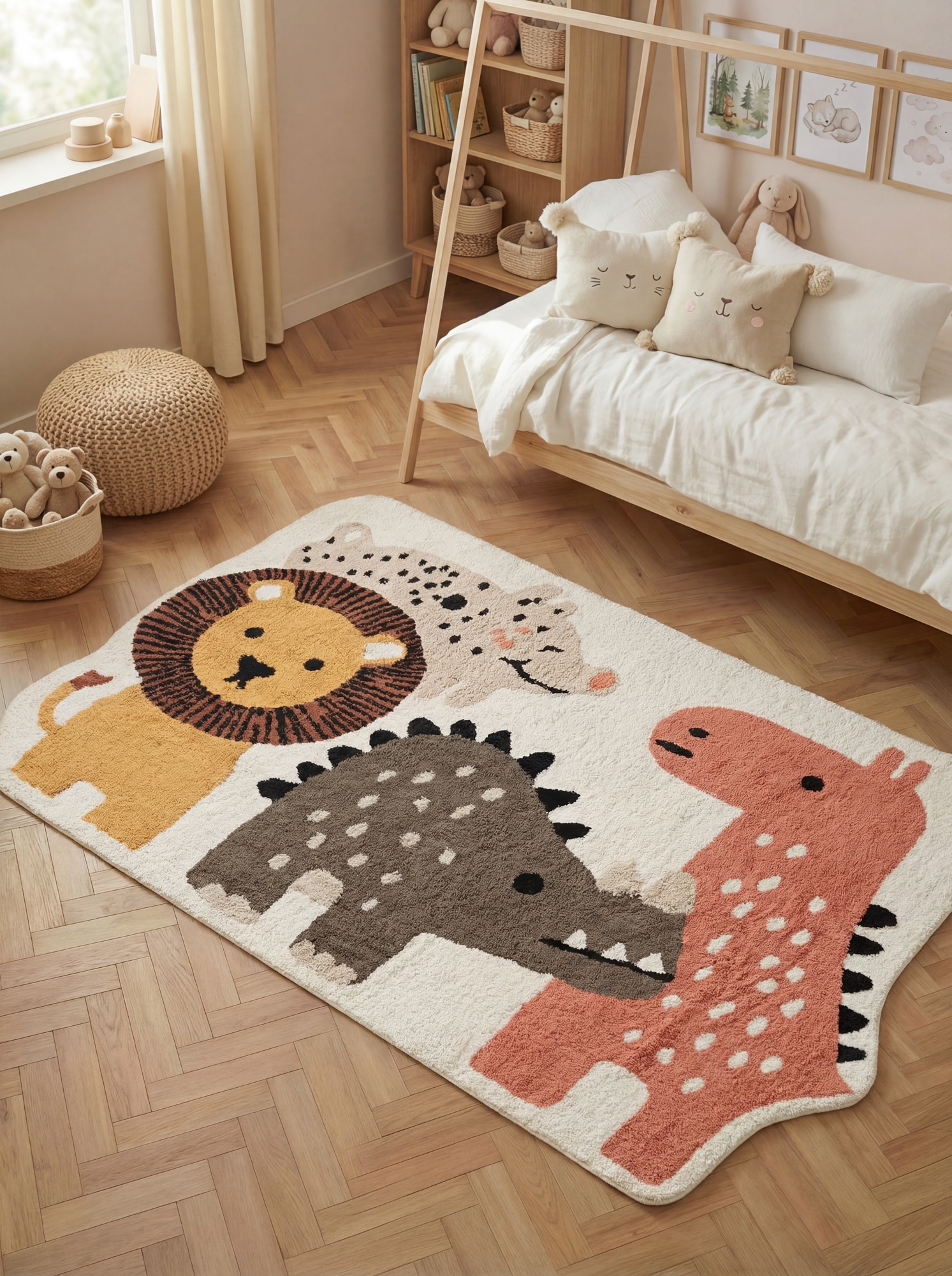 HANSE Home Tapis pour enfants »Zoey« Rectangulaire 10 mm Höhe lavable, fait main, doux, antidérapant, tapis de jeu pour chambre d'enfant