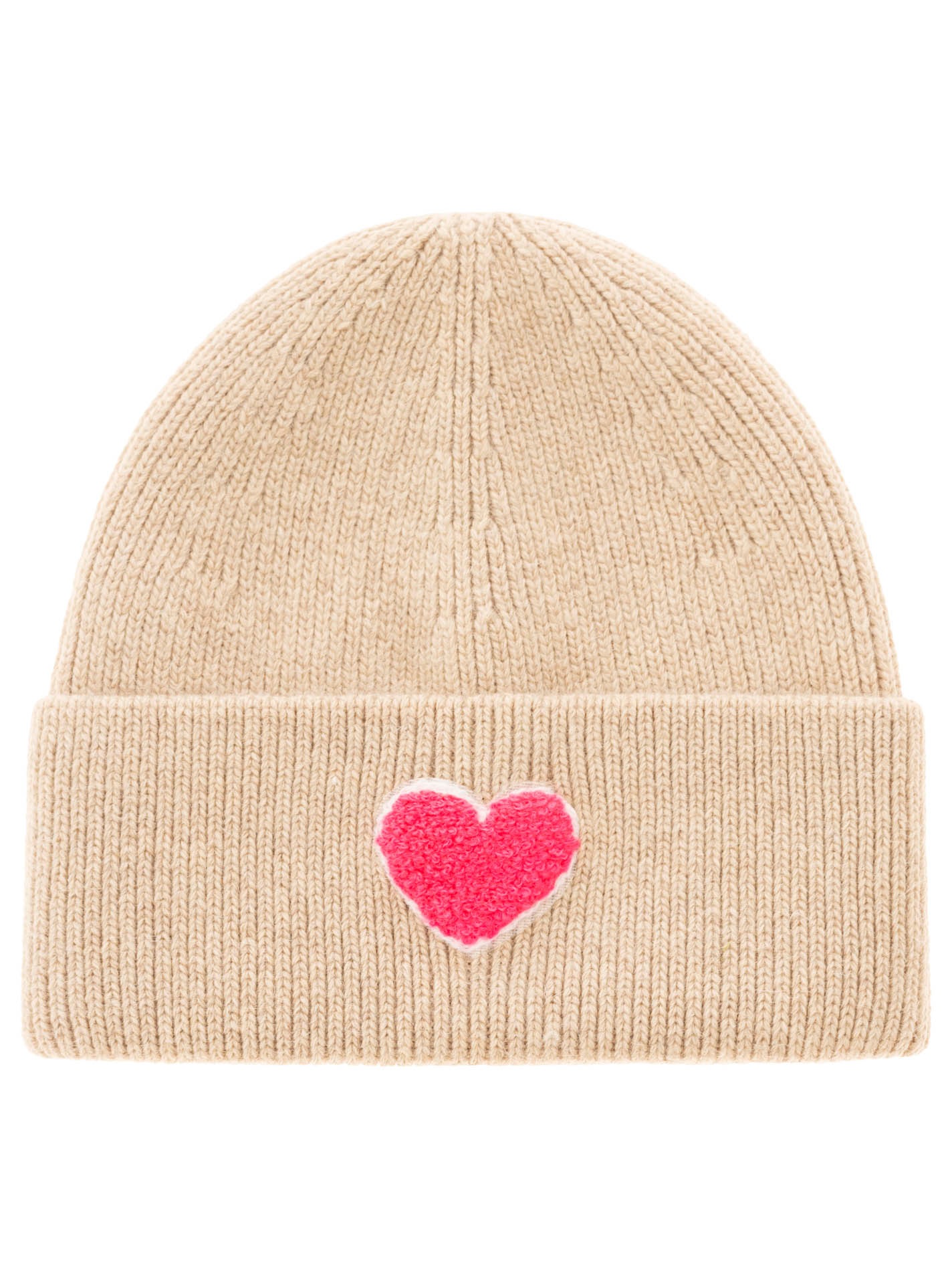 Zwillingsherz Beanie »"Heart Patch"« Grobstrick, Herzmotiv ,Wollanteil, breiter Umschlag, wärmend,