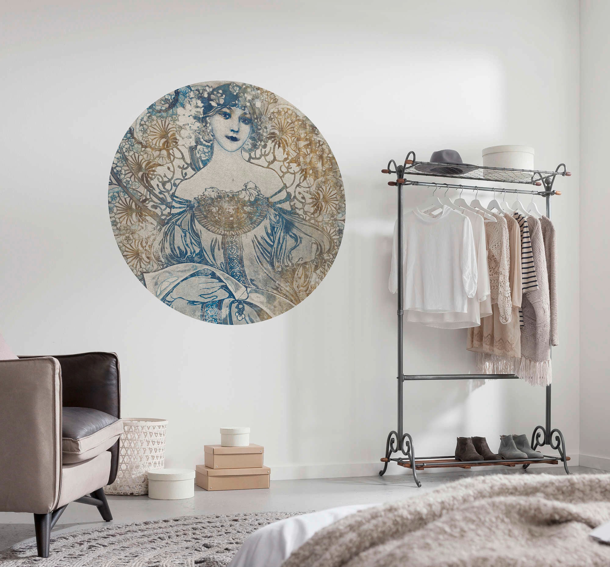 Komar Vliestapete »Vlies selbstklebend - Goddess - Grösse 125 x 125 cm«, bedruckt, Wohnzimmer, Schlafzimmer
