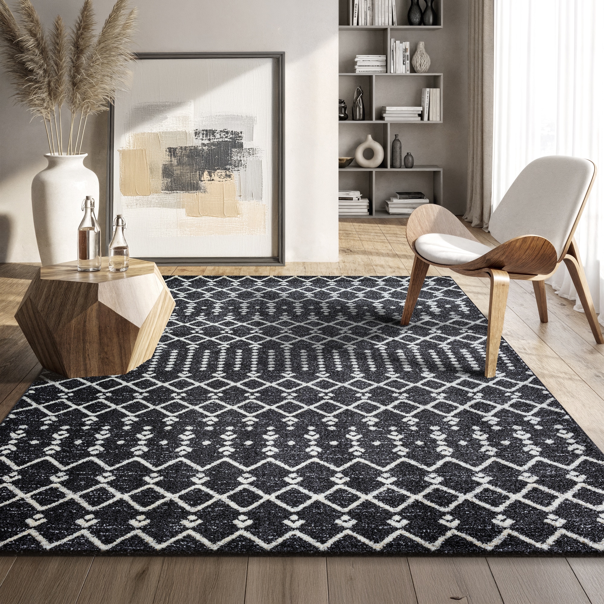 Sanat Teppich »Boho 8205  , auch als Läufer und in Rund« rechteckig 10 mm Höhe Kurzflor, robust, Boho, Scandic, für Fussbodenheizung geeignet