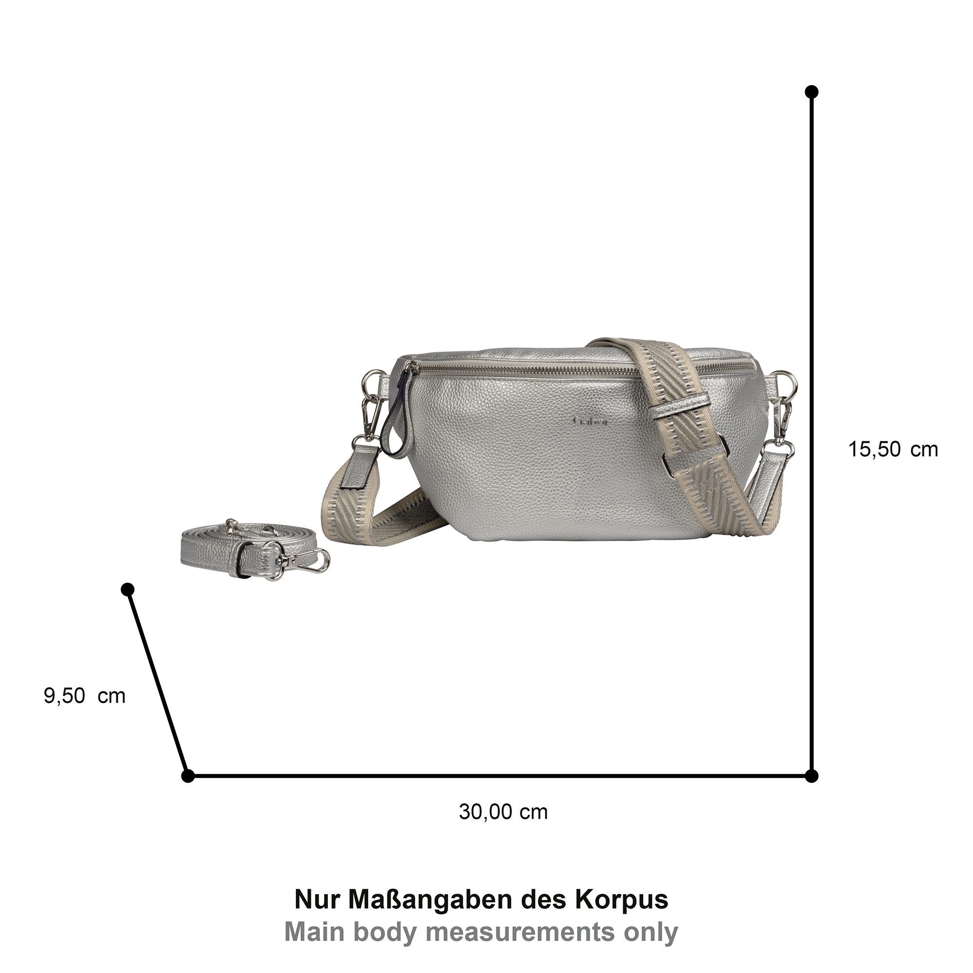 Gabor Bauchtasche »Silena« hochwertig gewebte Gurtband und ein filigranes Logo