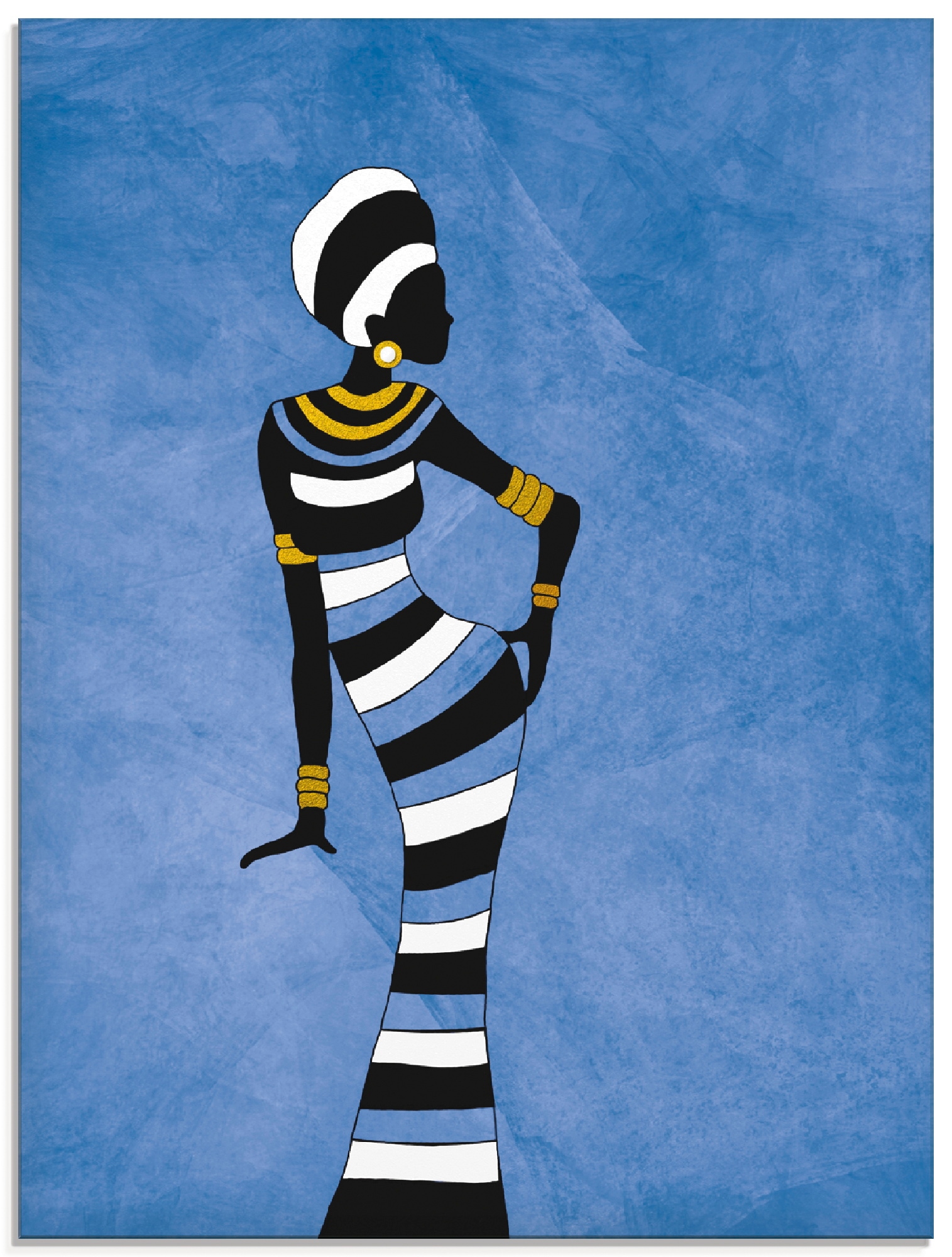 Image of Artland Glasbild "Afrikanische Frau" Frau 1 Stk. tlg. in verschiedenen Grössen