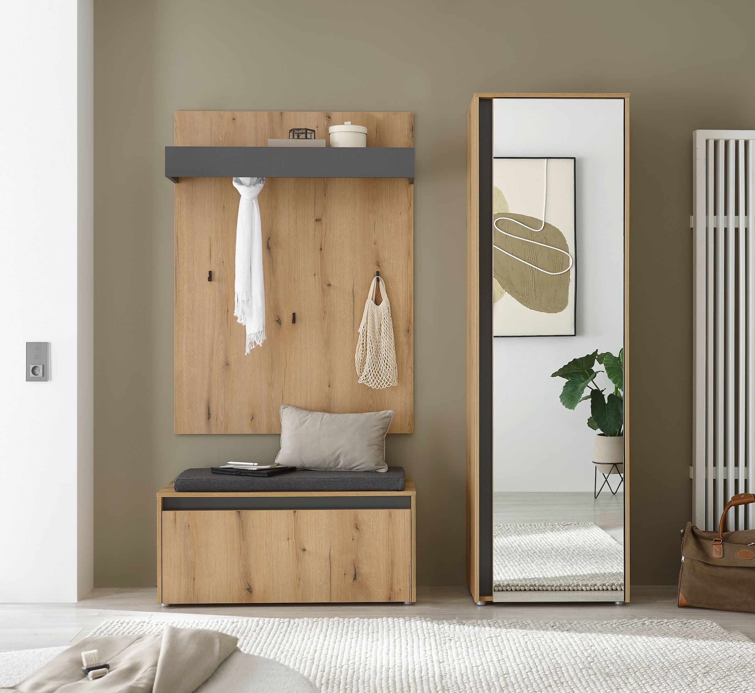 Image of Home affaire Garderoben-Set "GIRON/CiTY, moderne Garderobe, Komplettset mit viel Stauraum" Komplett-Set, 3 Stk. tlg.