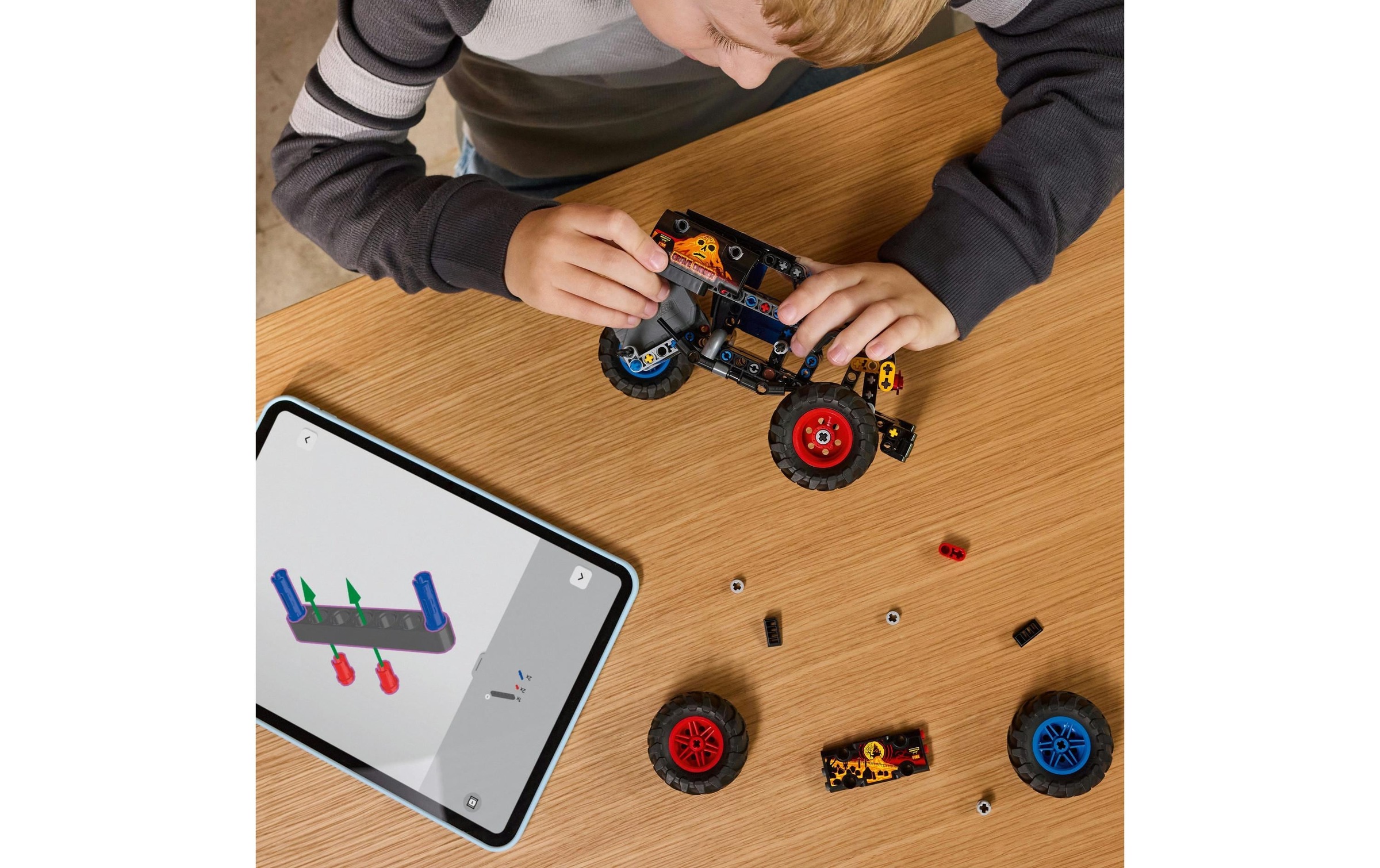   Pions de construction »Technic Monster Jam Grave Digger Feuer und Eis 42219« Kategorie: Fahrzeug