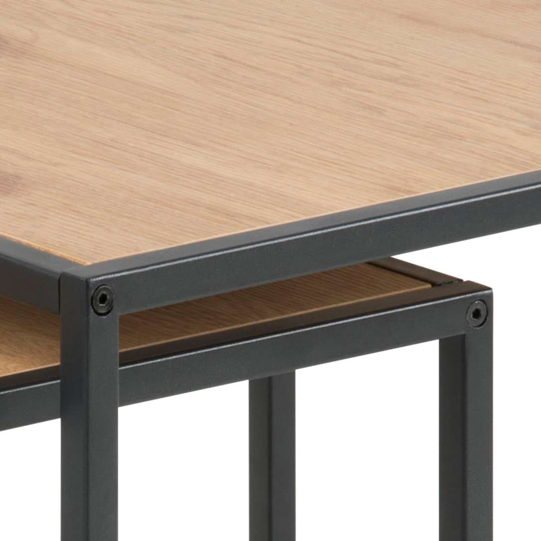 ACTONA GROUP Couchtisch »Seaford« Beistelltisch, Sofatisch, OTTOs Choice,  Couchtisch-Set, Wildeiche-Optik, Gestell aus Stahl, Satz mit 2 Teilen