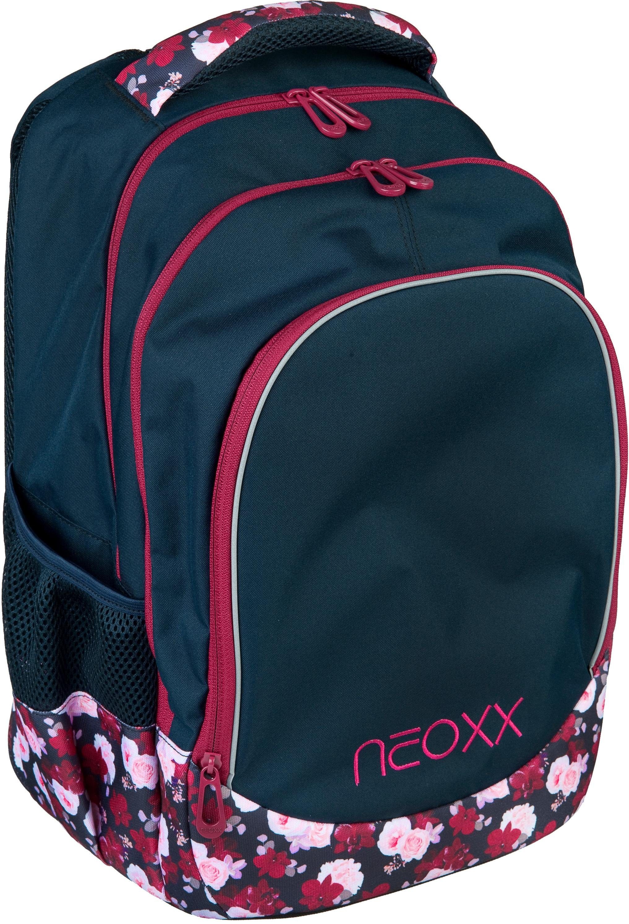 Image of neoxx Schulrucksack »Fly, My Heart Blooms«, Reflektionsnaht, aus recycelten PET-Flaschen bei Ackermann Versand Schweiz