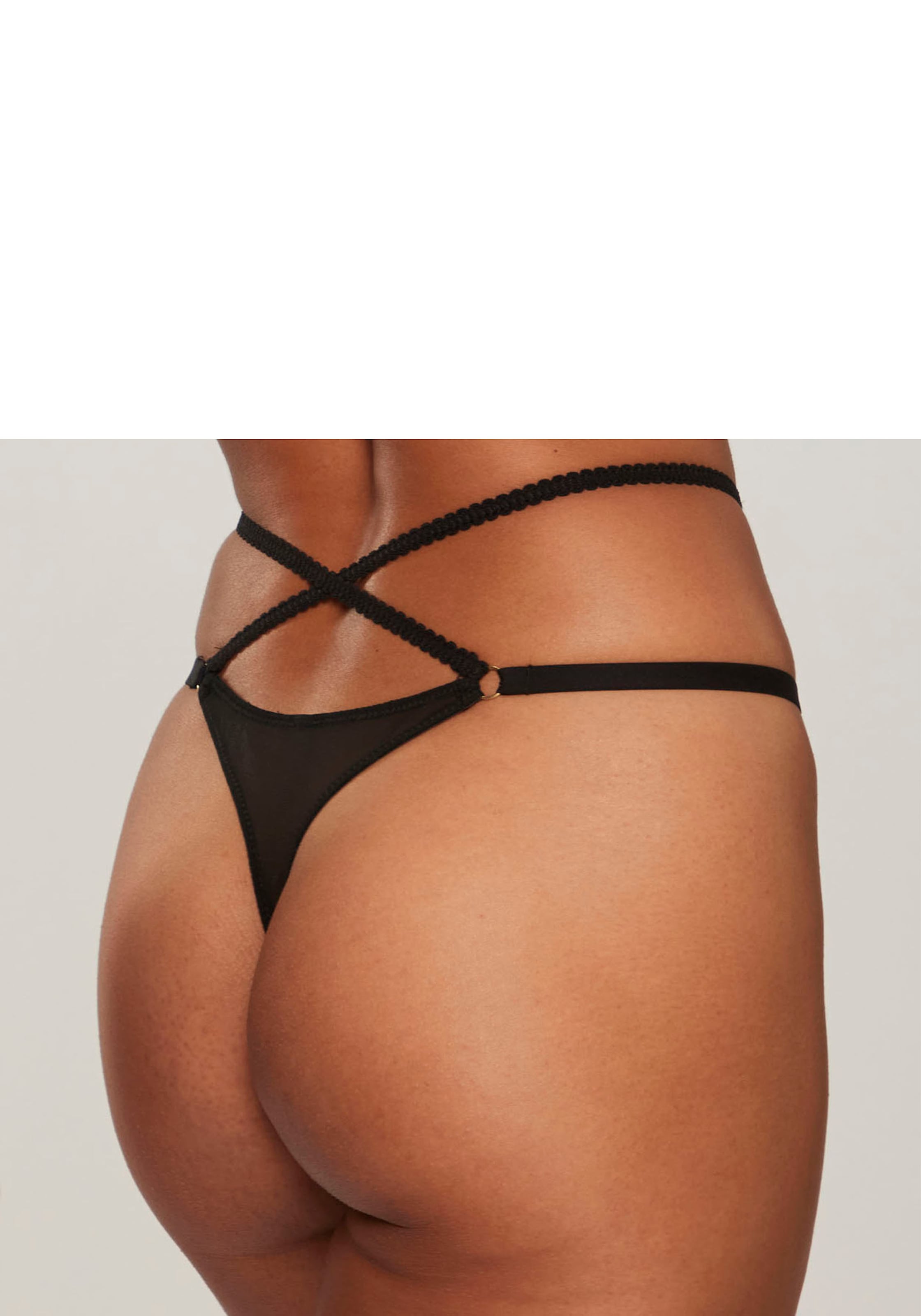 petite fleur gold by Lascana String avec ceinture séductrice en aspect bandes, lingerie sexy