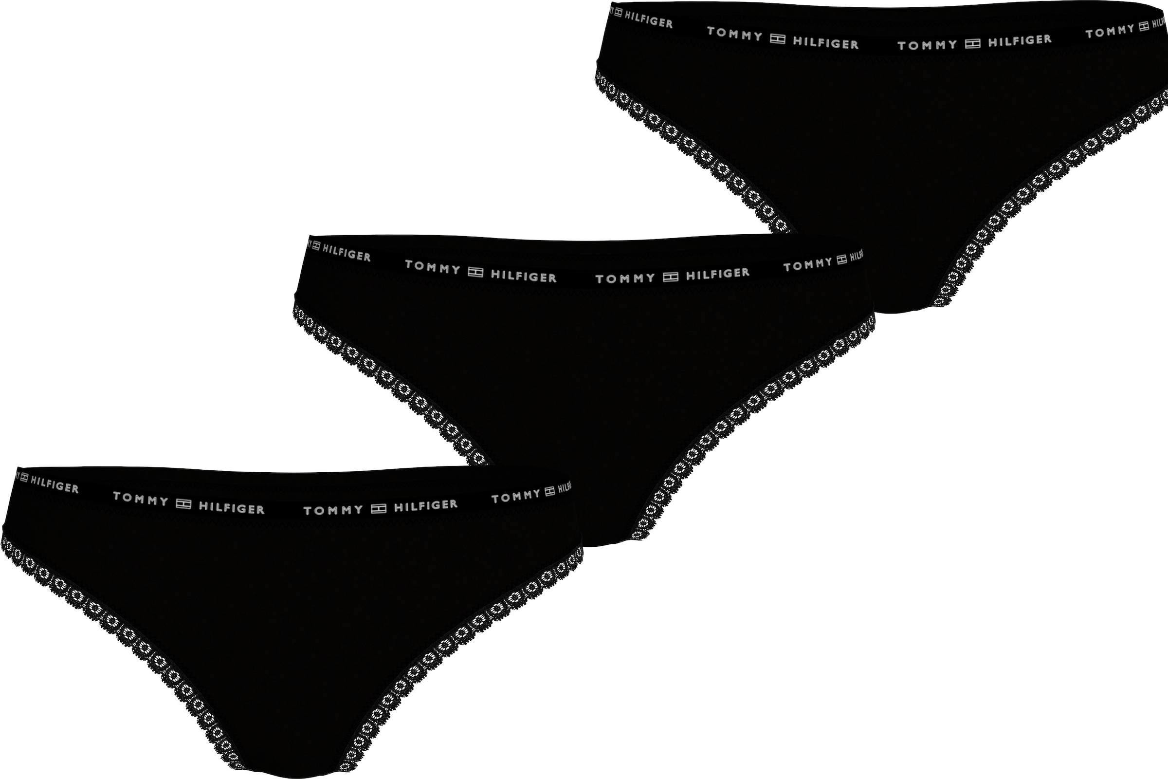Tommy Hilfiger Underwear Tanga »3 PACK LACE THONG«, (Packung, 3 St., 3er), mit Spitzenkante