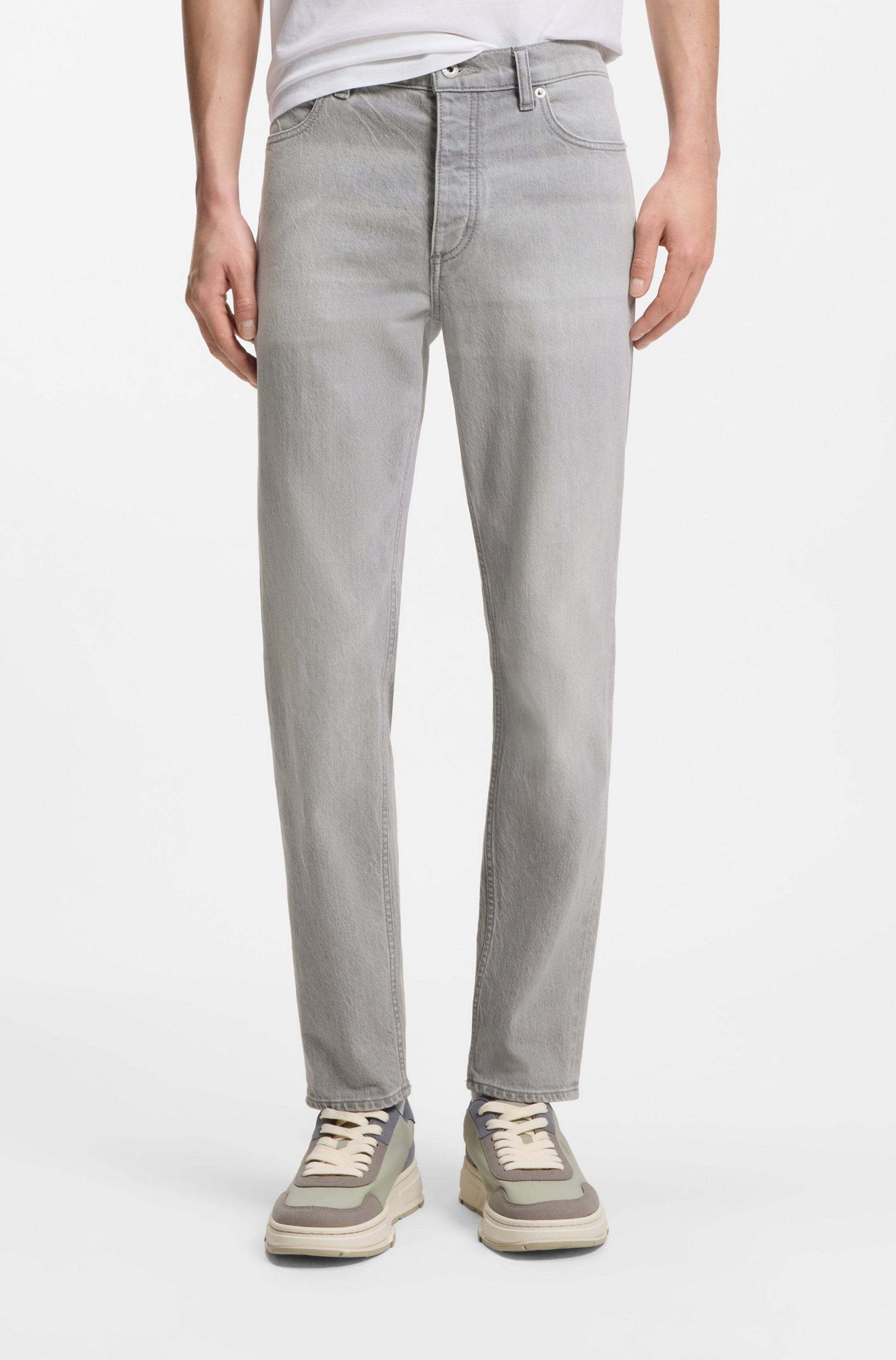 Image of HUGO 5-Pocket-Jeans "Brody" Tapered Fit, mittlere Leibhöhe