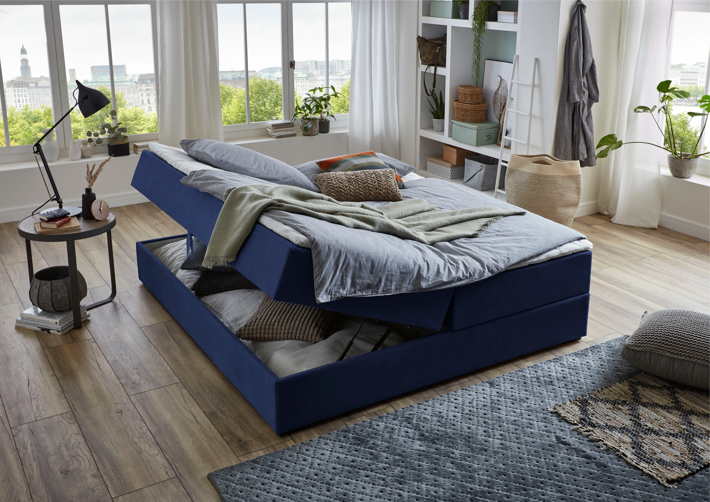 ATLANTIC home collection Boxbett »Lucy«, ohne Kopfteil, frei im Raum stellbar, mit Bettkasten
