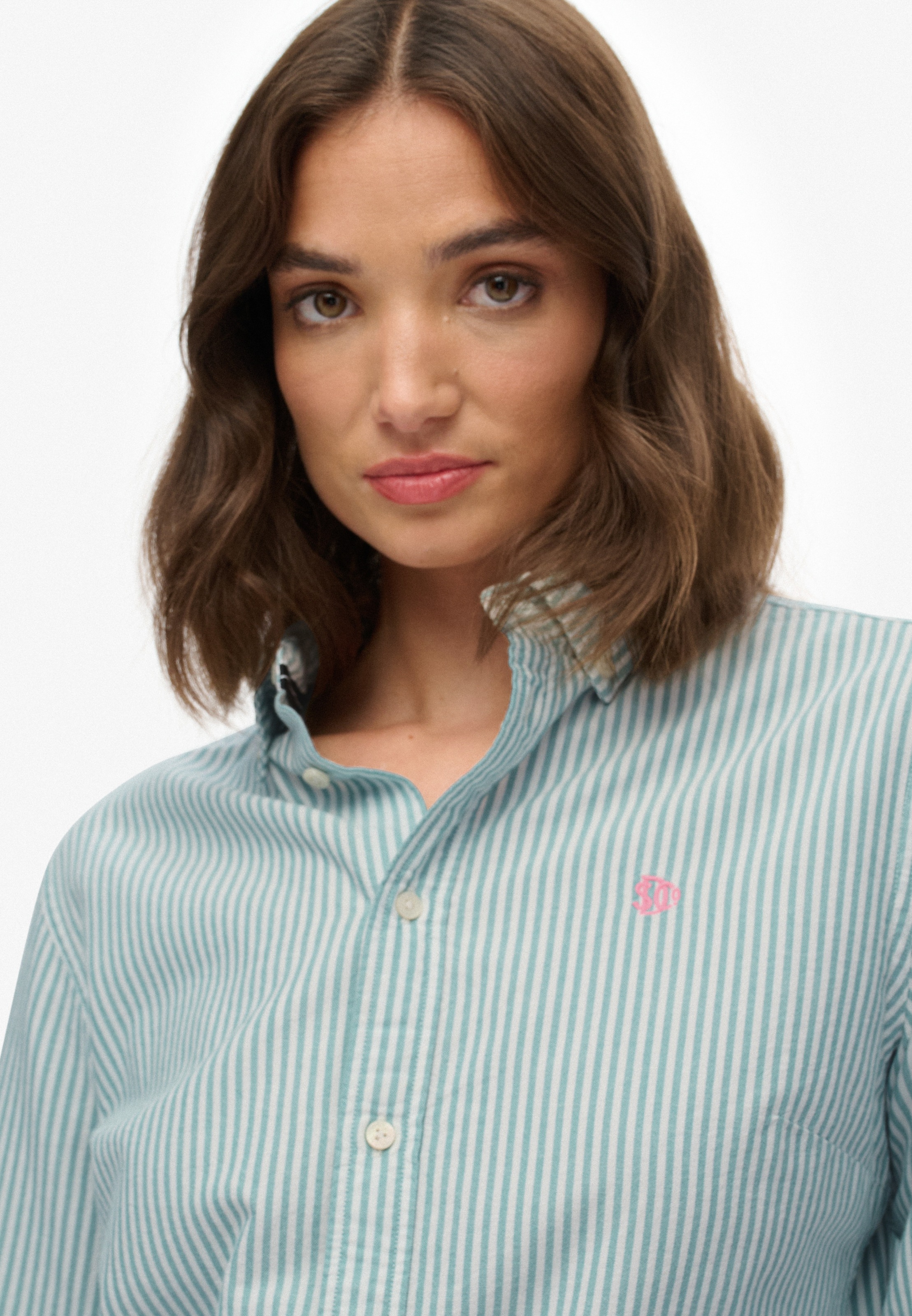 Superdry Blouse chemise »SLIM OXFORD BD L/S SHIRT« Coton, coupe slim