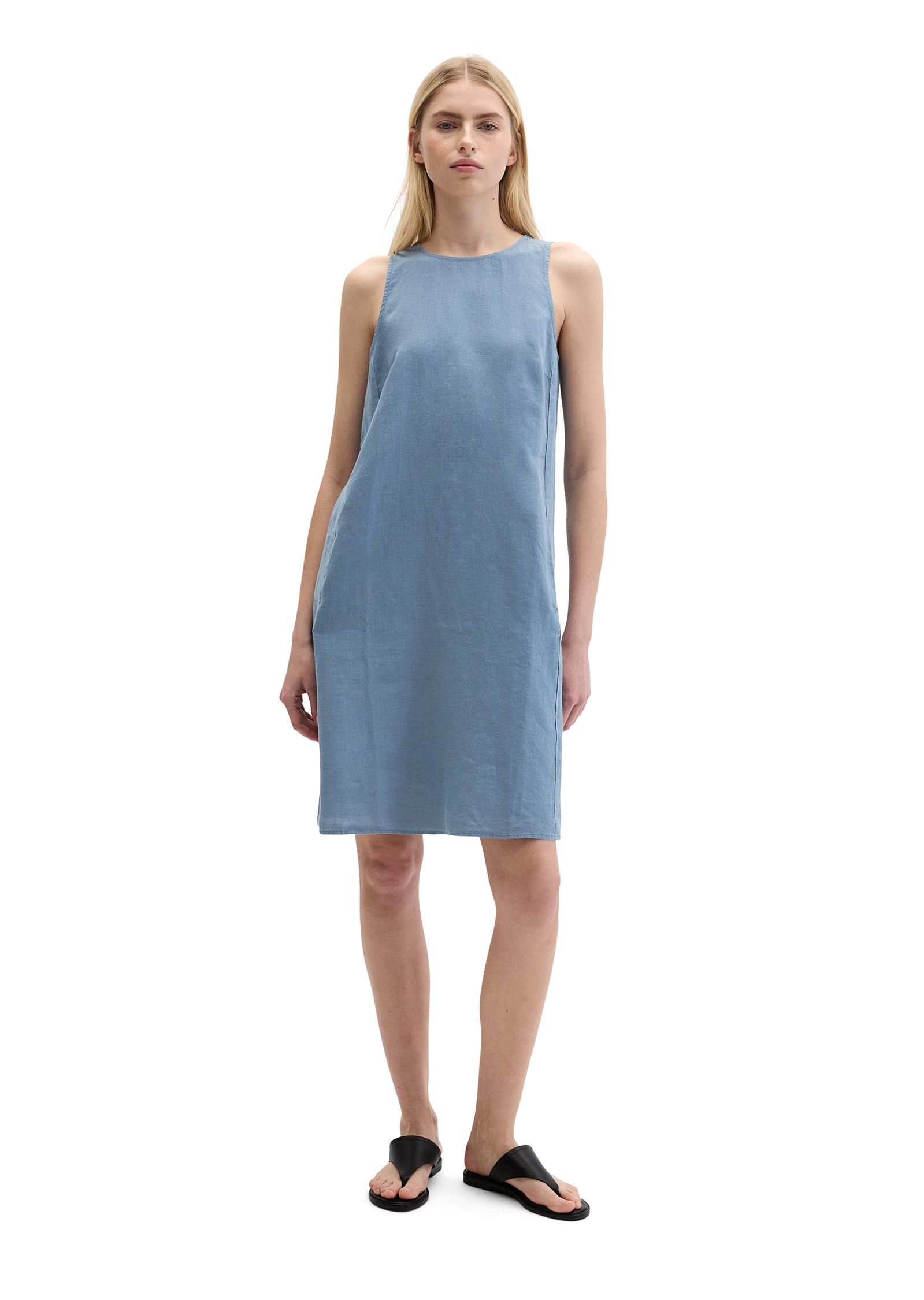 Marc O'Polo A-Linien-Kleid Seitennahttaschen shaped mit Eingrifftaschen, Leinen