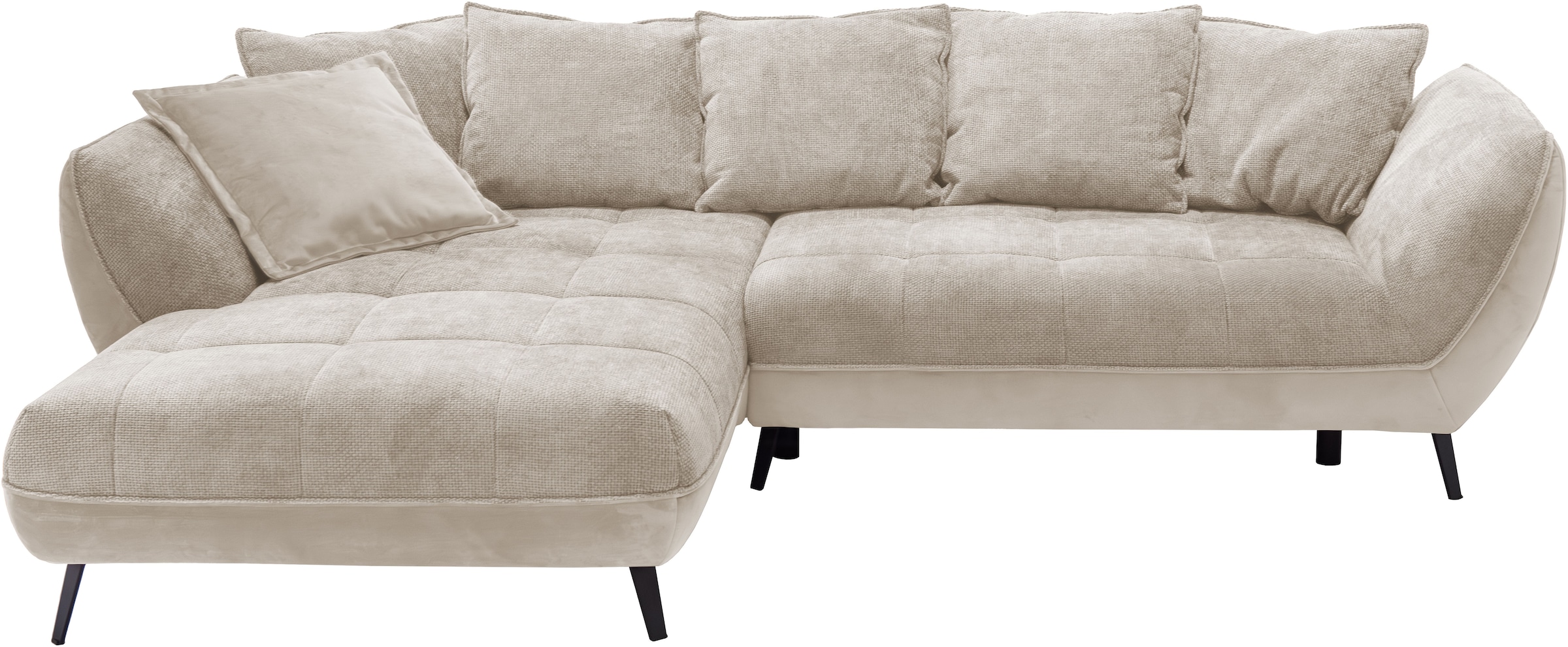 exxpo - sofa fashion Ecksofa »Midway mit einfacher Easy-Lift-Bettfunktion, bequem und modern«, inkl. Bettfunktion und praktischem Bettkasten, L-Form