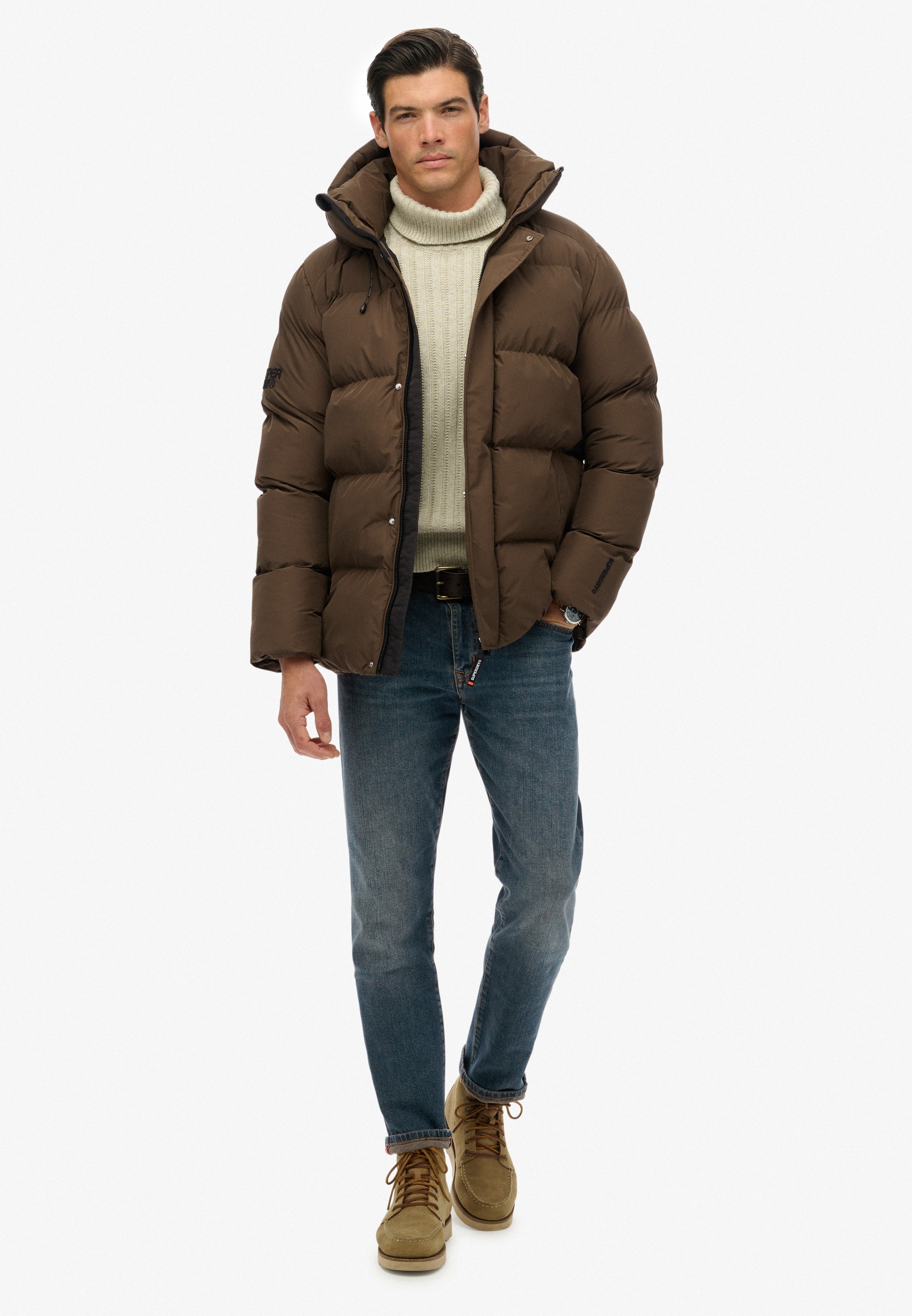 Superdry Veste matelassée »HOODED 5 BAFFLE SPORTS PUFFER« mit Kapuze Kunstfaser, relaxed fit