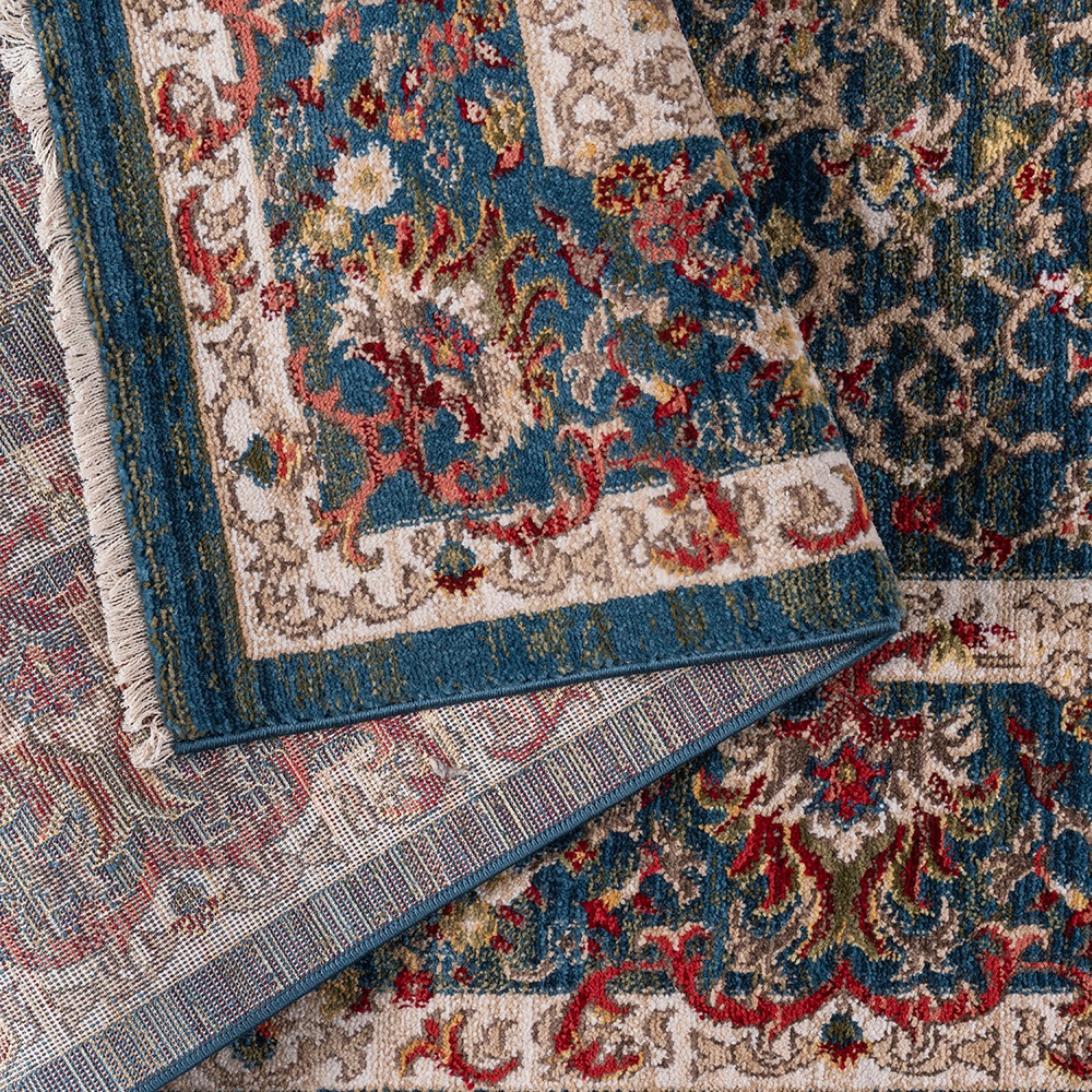 GOODproduct Teppich »Molvio, mit & ohne Fransen« rechteckig 18 mm Höhe Orient-Optik, Vintage Design, weich, Wohnzimmer, Schlafzimmer