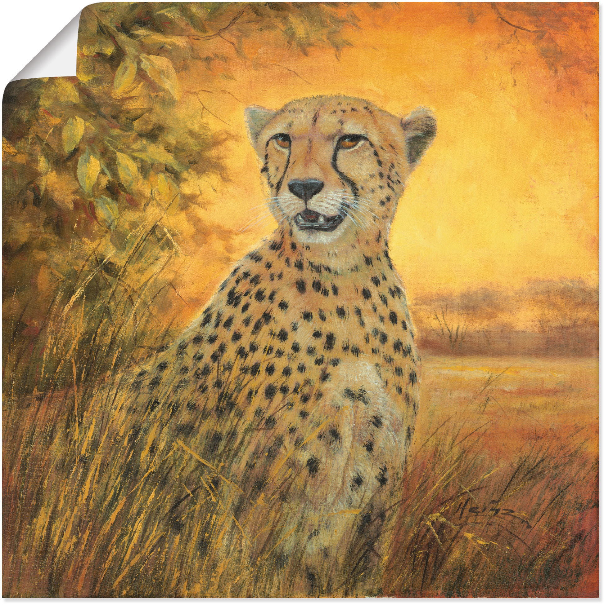 Image of Artland Poster "Porträt Gepard" Geparden Bilder 1 Stk. tlg. ohne Rahmen