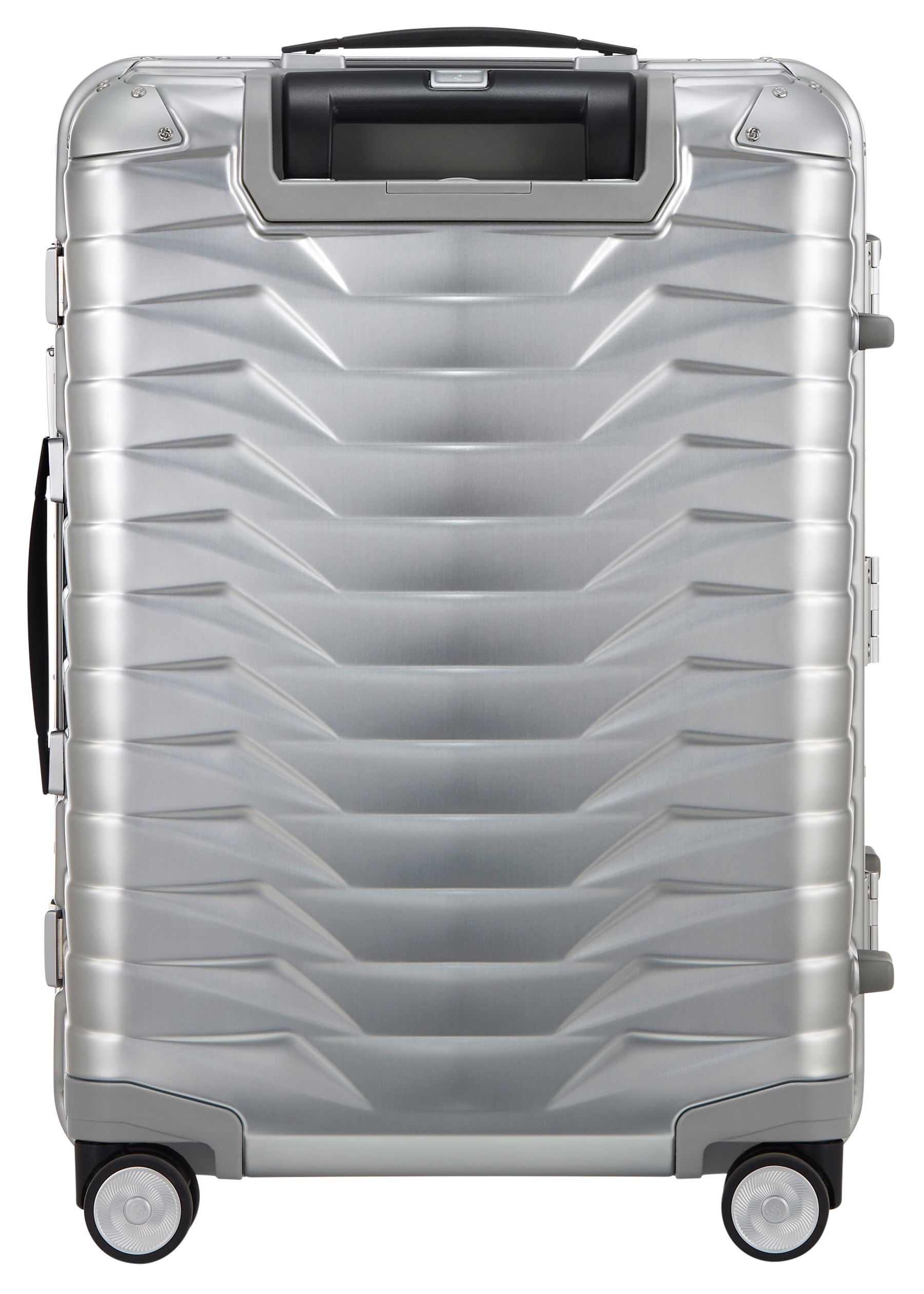 Samsonite Trolley à coque dure »PROXIS ALU, verschiedene Grössen« 40 litre 4 Rollen en aluminium, avec sangle de tension croisée, avec plaque nominative intégrée