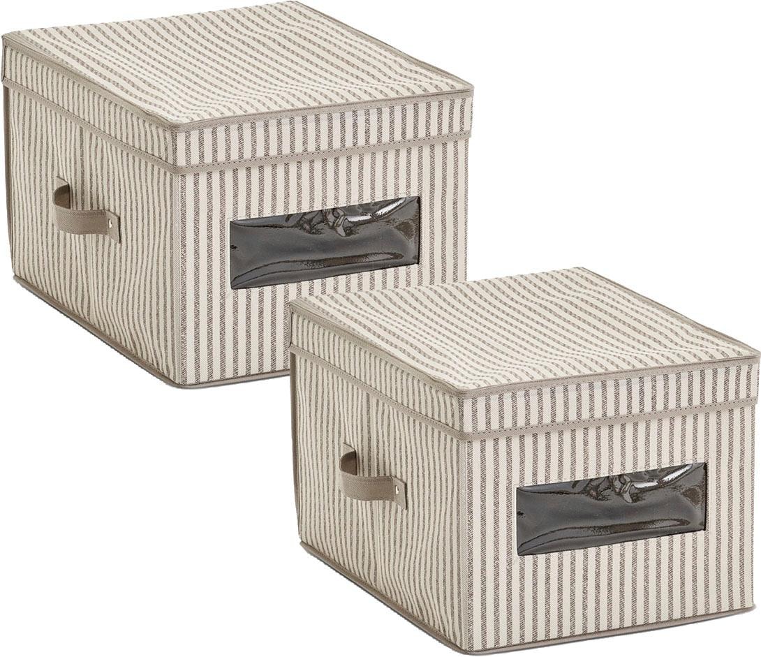 Zeller Present Aufbewahrungsbox »Stripes«, Vlies, beige