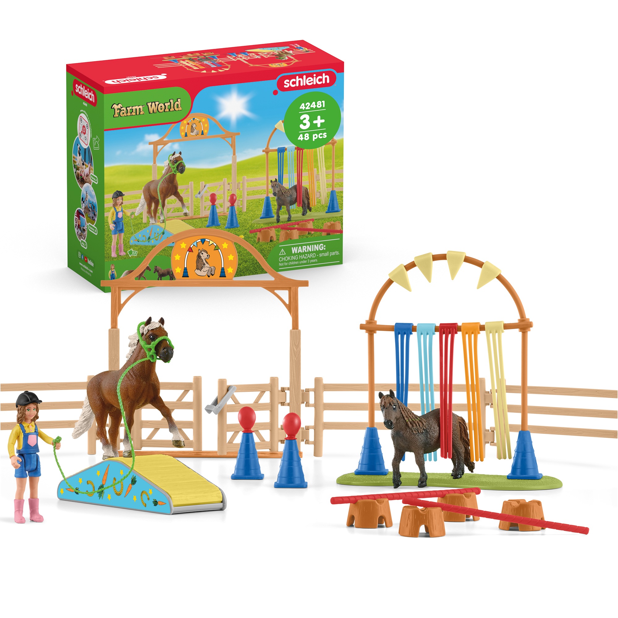 Image of Schleich Spielwelt "FARM WORLD, Pony Agility Training (42481)"