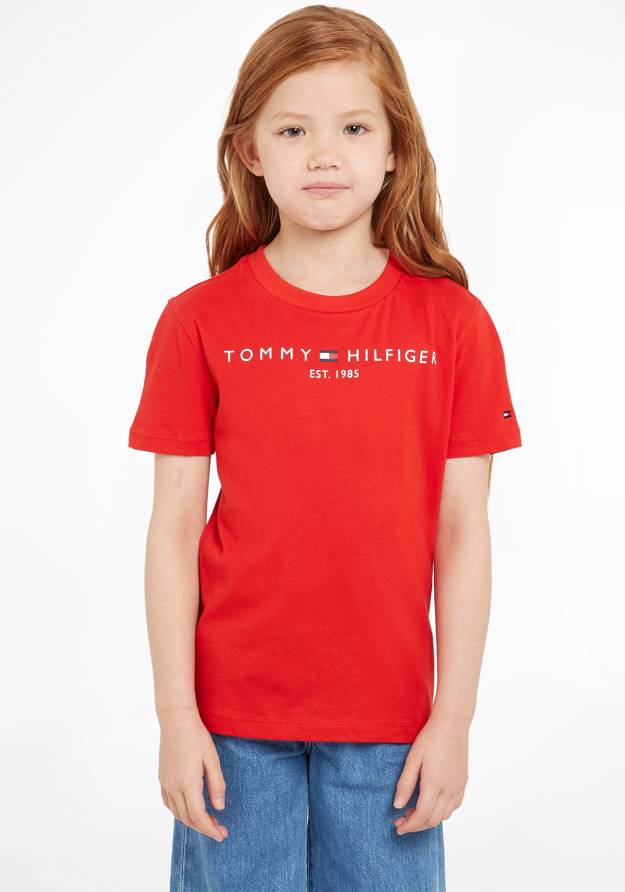 Jungen TEE«, ✌ Hilfiger »ESSENTIAL für Acheter Tommy Mädchen ligne T-Shirt en und
