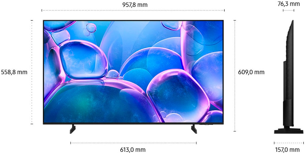 Samsung Téléviseur LED »GU43U7099FU« 108 cm/43 Crystal UHD, Q-Symphony, Dolby Surround Sound, Triple Tuner, Smart-Hub