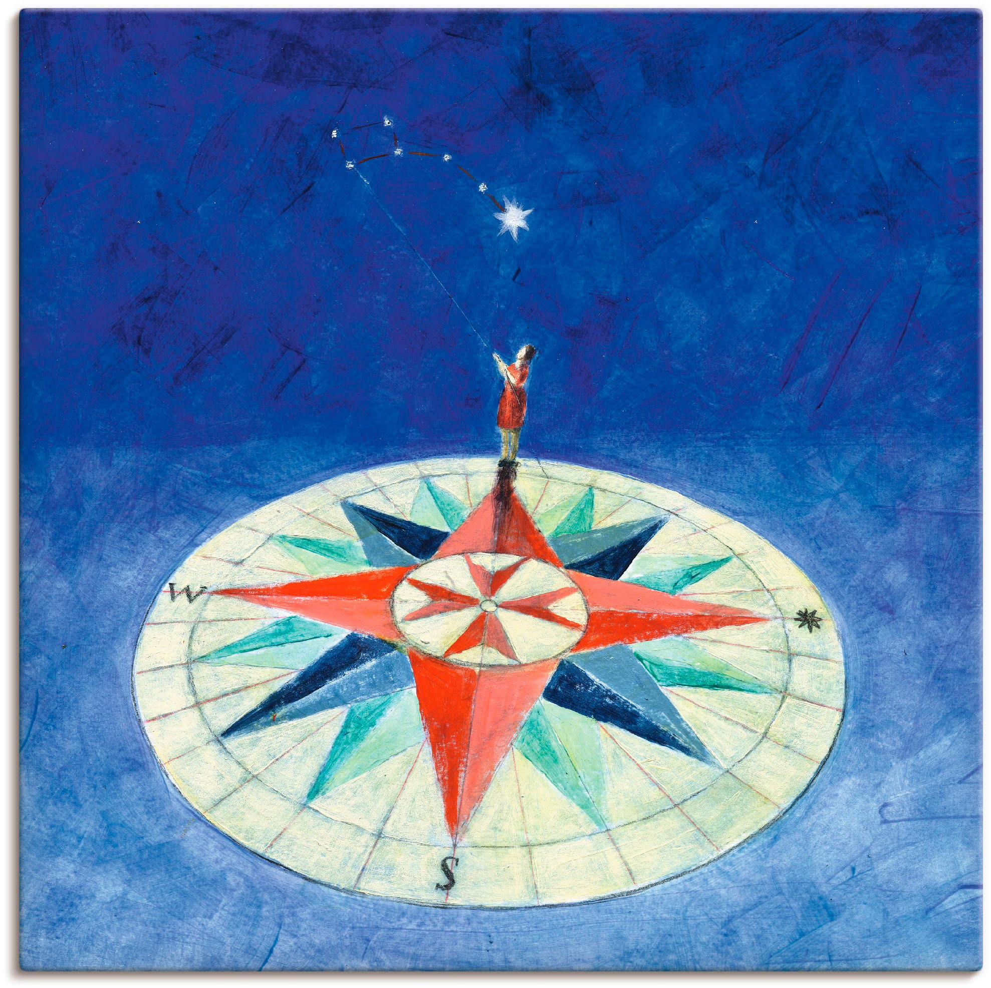 Image of Artland Wandbild »Wissen wo man steht«, Geräte & Werkzeuge, (1 St.), in vielen Grössen & Produktarten -Leinwandbild, Poster, Wandaufkleber / Wandtattoo auch für Badezimmer geeignet bei Ackermann Versand Schweiz