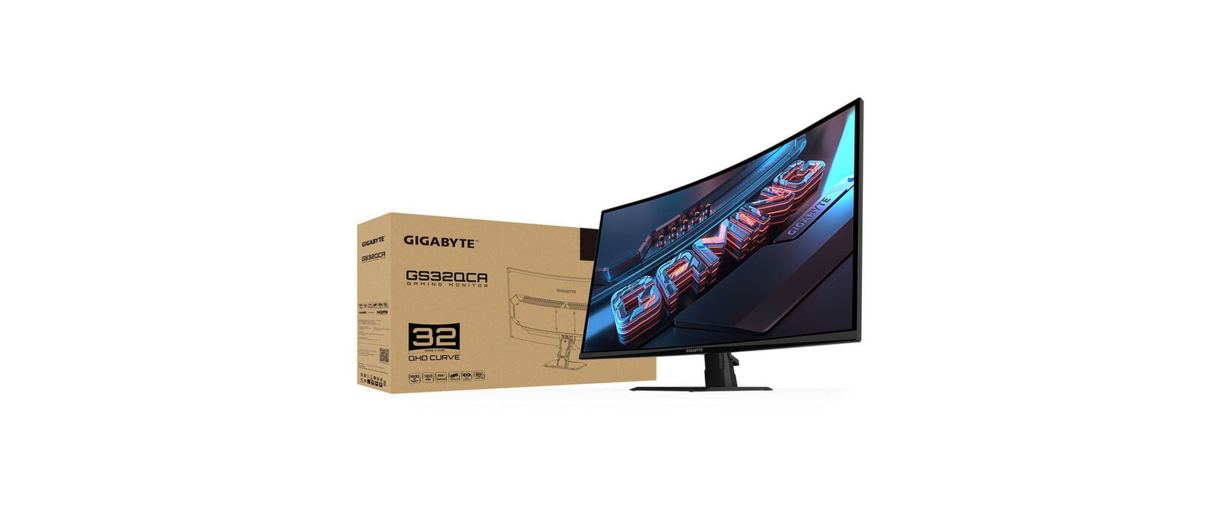 Gigabyte Moniteur de jeu incurvé »GS32QCA« 80,01 cm/31,5 ″  2560 x 1440 px 1 Reaktionszeit 180 Hz