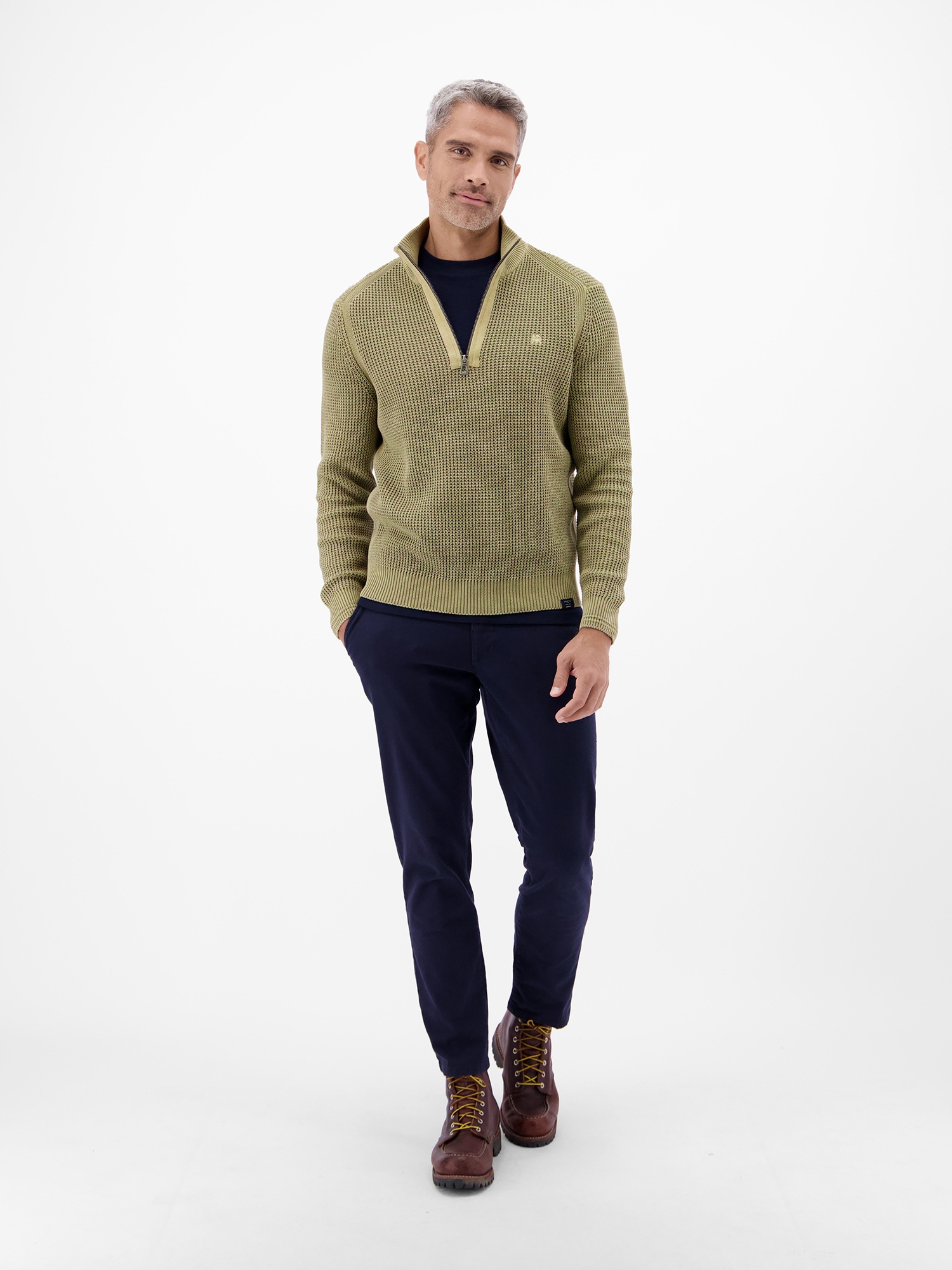 LERROS Pull en tricot »Herren Troyer in Strukturqualität«