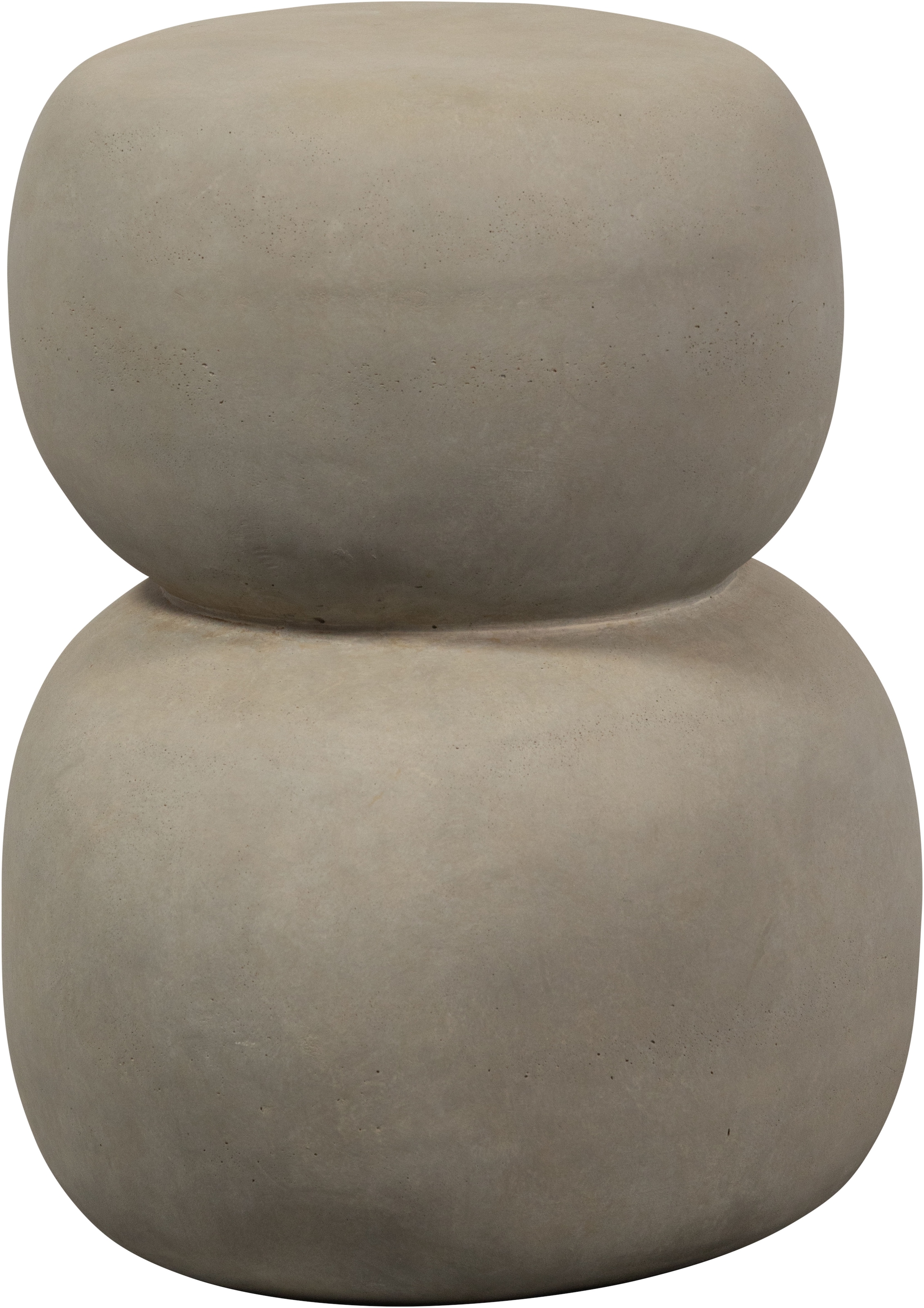 WOOOD Table d'appoint »Oda aus Fiberclay in Betonoptik, organisch gestapelt 41x35x47 cm« Capacité de charge 20 kg, épaisseur du matériau 1 cm, dessous creux