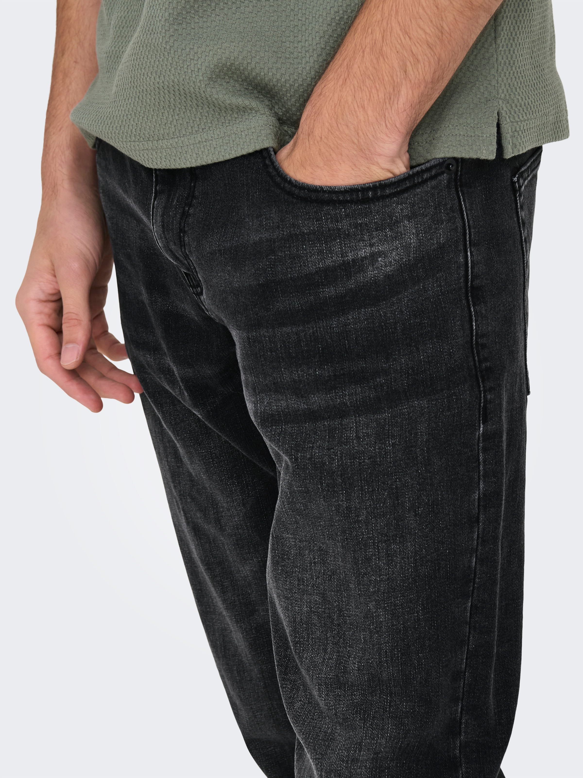 ONLY & SONS Jeans coupe régulière »ONSWEFT REG. WB 4101 PIM DNM NOOS« mélange coton, coupe régulière